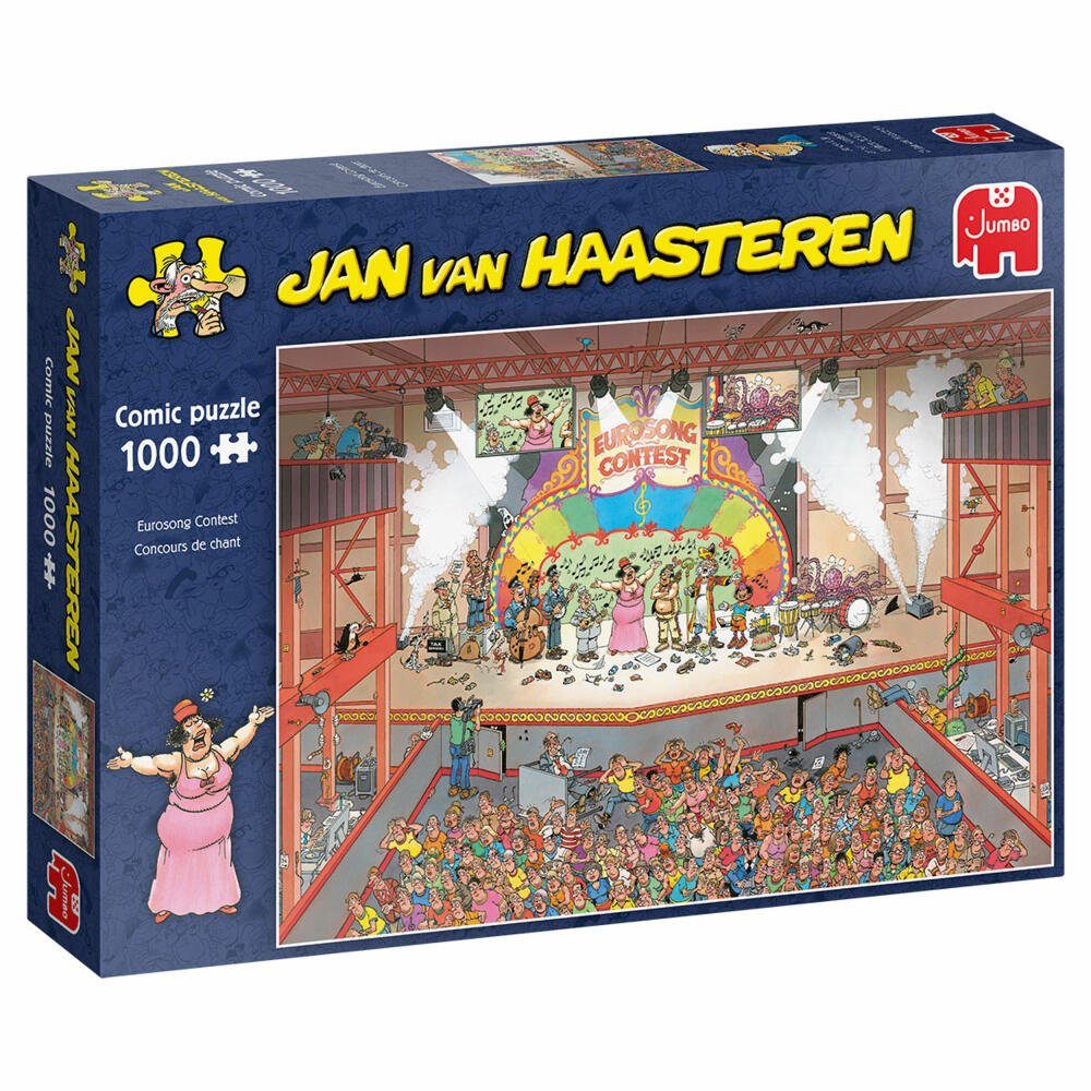Jumbo Spiele Puzzle Jan van Haasteren - Eurosong Contest 1000 Teile, 1000 Puzzleteile