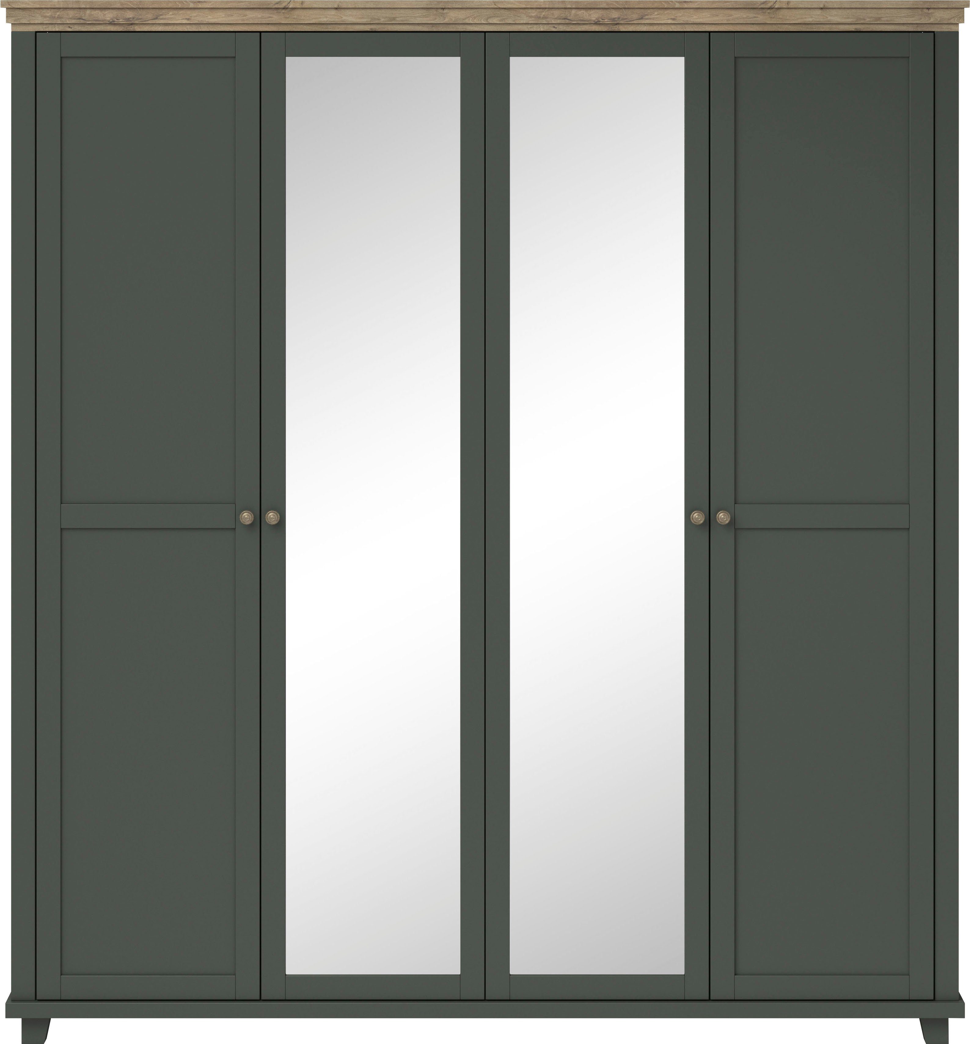 Home affaire Kleiderschrank Evora, Landhausschrank in 3 verschieden Größen, Türen mit Soft- Close Kleiderschrank mit Spiegel, aus FSC®-zertifiziertem Holzwerkstoff