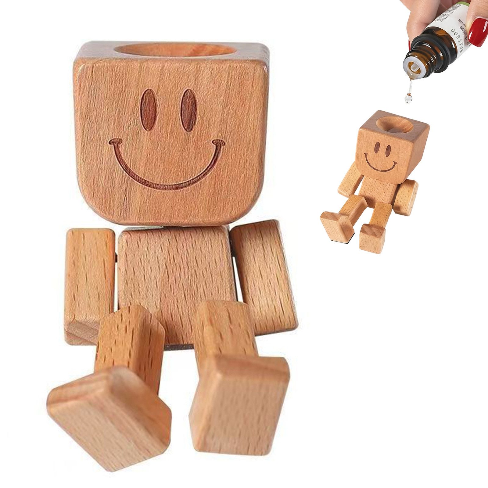 MODFU Dekofigur schaukelnde Holzfigur Auto Deko Schreibtisch- und Armaturen günstig online kaufen