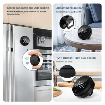 DOPWii Zeitschaltuhr Drehtimer, großes LED-LCD-Display, Countdown-Timer zum Kochen, Backen, Sport und Lernen