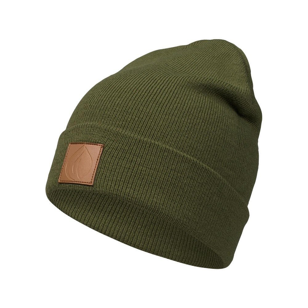 OCCULTO Beanie Leatherpatch Winter Mütze Beanie (Brown Label)