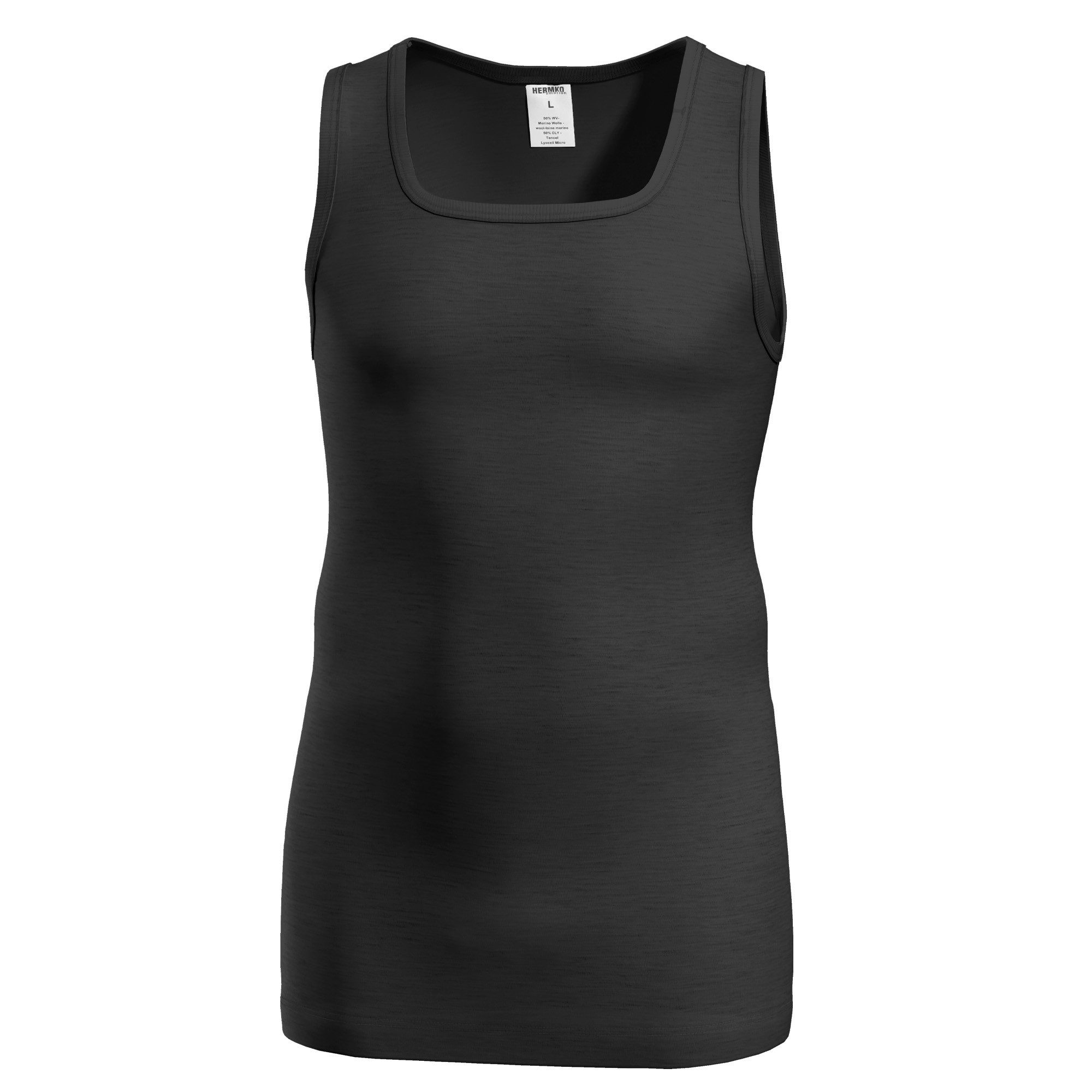 HERMKO Achselhemd 40025 Herren Tank Top Merinowolle / Tencel Basic Unterhem günstig online kaufen