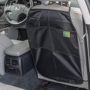 MidGard Auto-Rückenlehnentasche Premium Rückenlehnenschutz Organizer für Autositz, Rücksitzschoner (2-tlg)