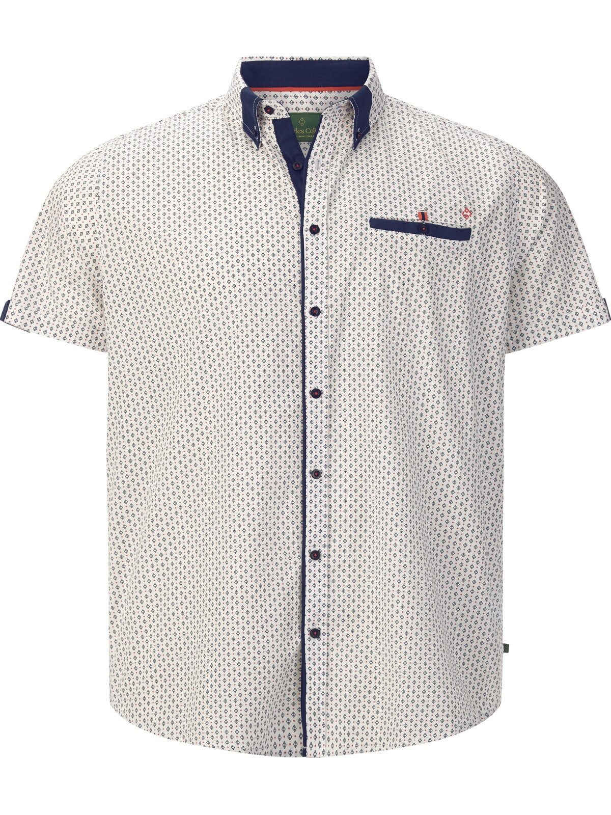 Charles Colby Kurzarmhemd DUKE LEONARD mit knöpfbarer Brusttasche