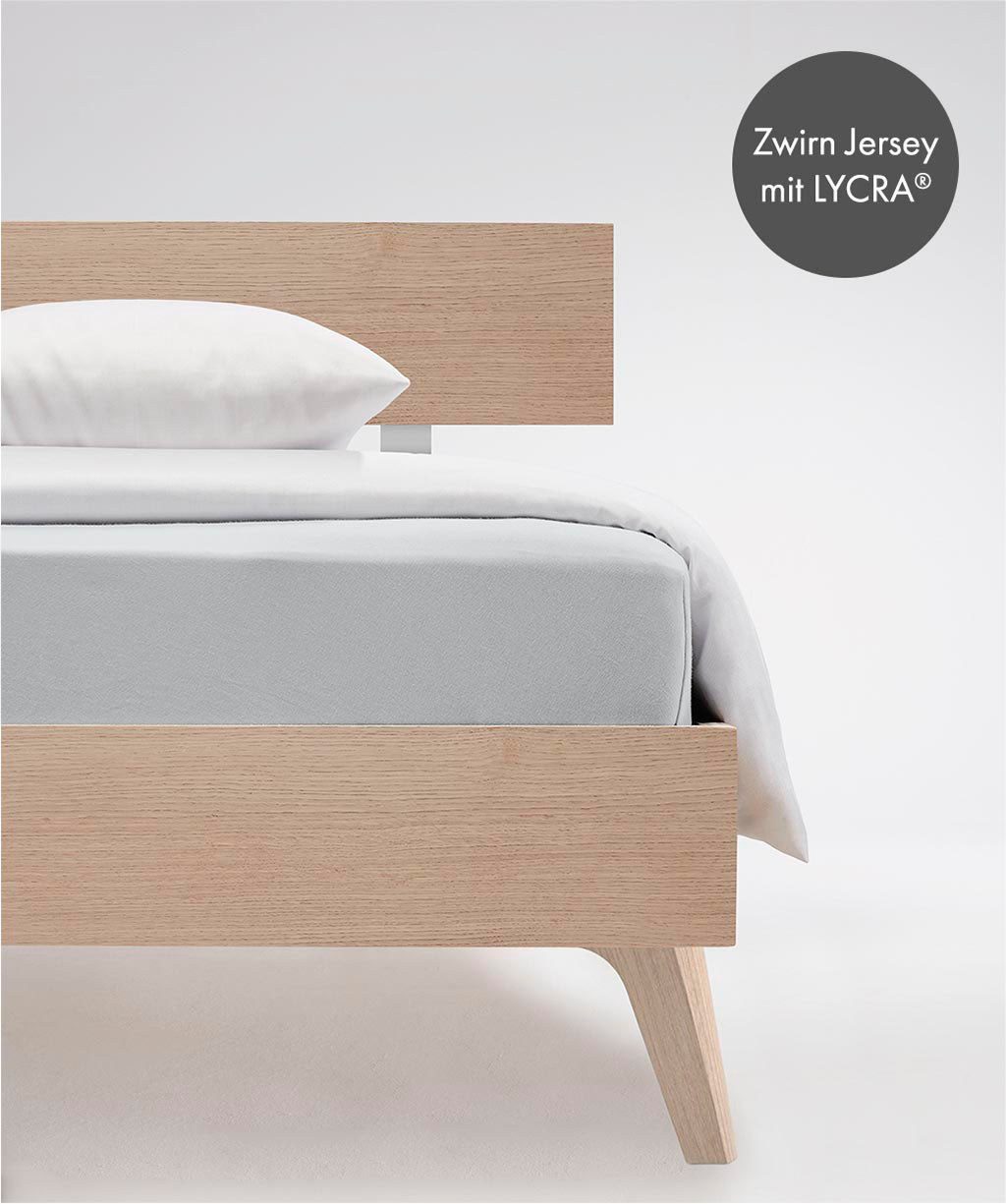 fleuresse Натяжные простыни Comfort, Jersey-Elasthan, Gummizug: rundum, (1 Stück), langlebig & bügelfrei,Perfekte Passform durch POWER-STRETCH