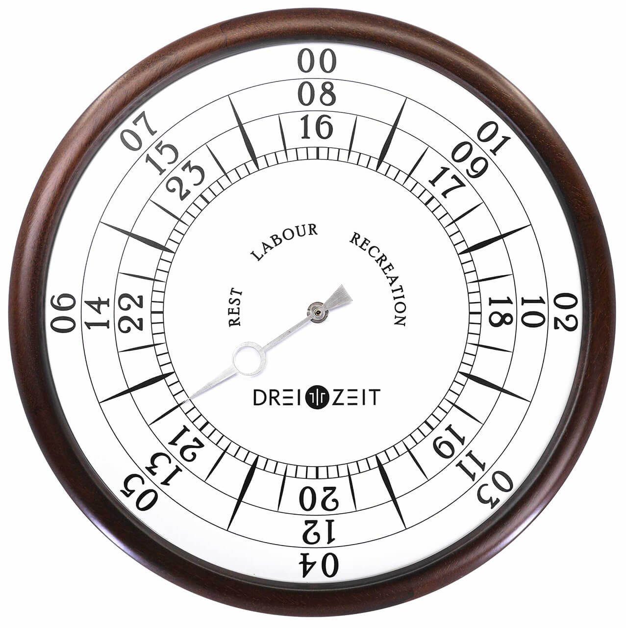 Dreizeit ONZENO Wanduhr THE ORIENTED. 36x36x3 cm (handgefertigte Design-Uhr) | Wanduhren