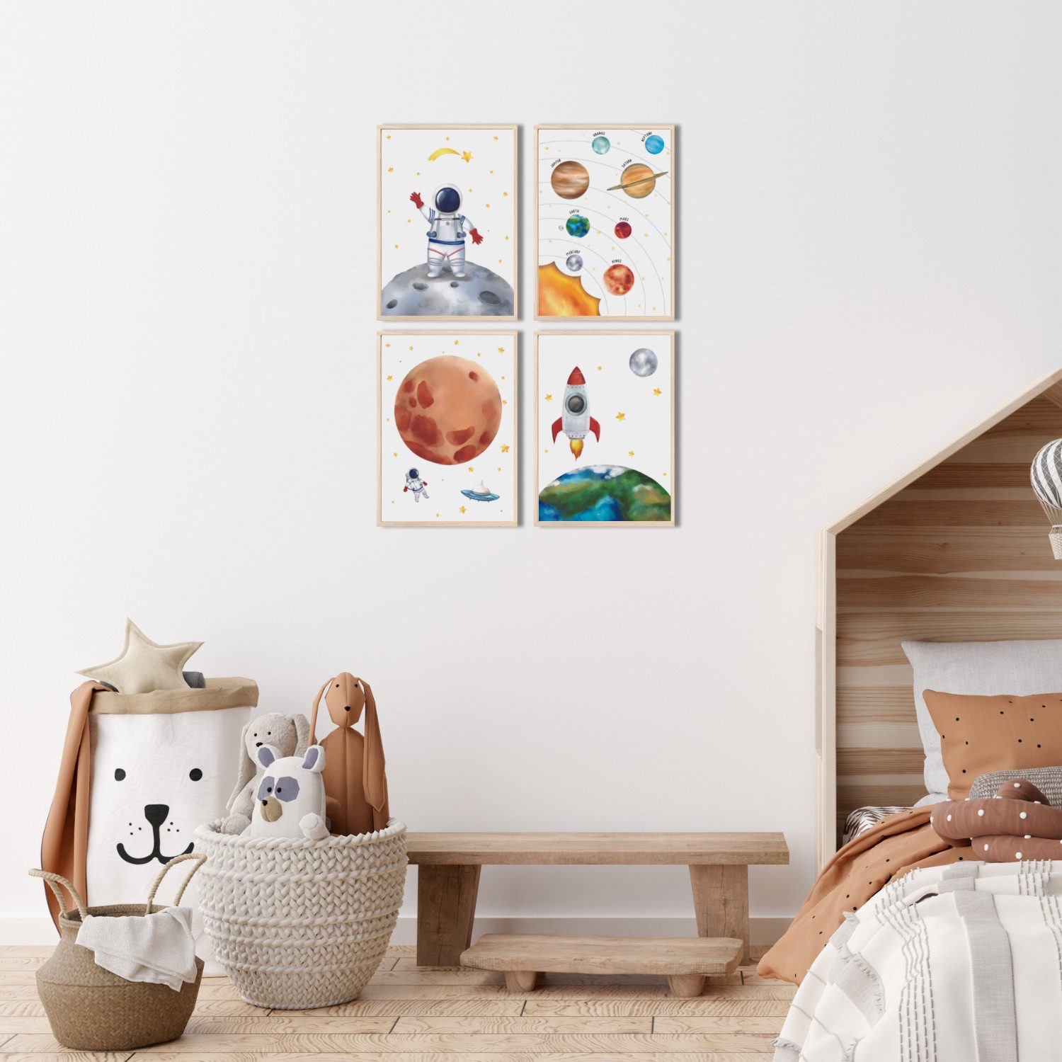 MeinBaby123® Poster Astronauten Bilder Kinderzimmer, Poster günstig online kaufen
