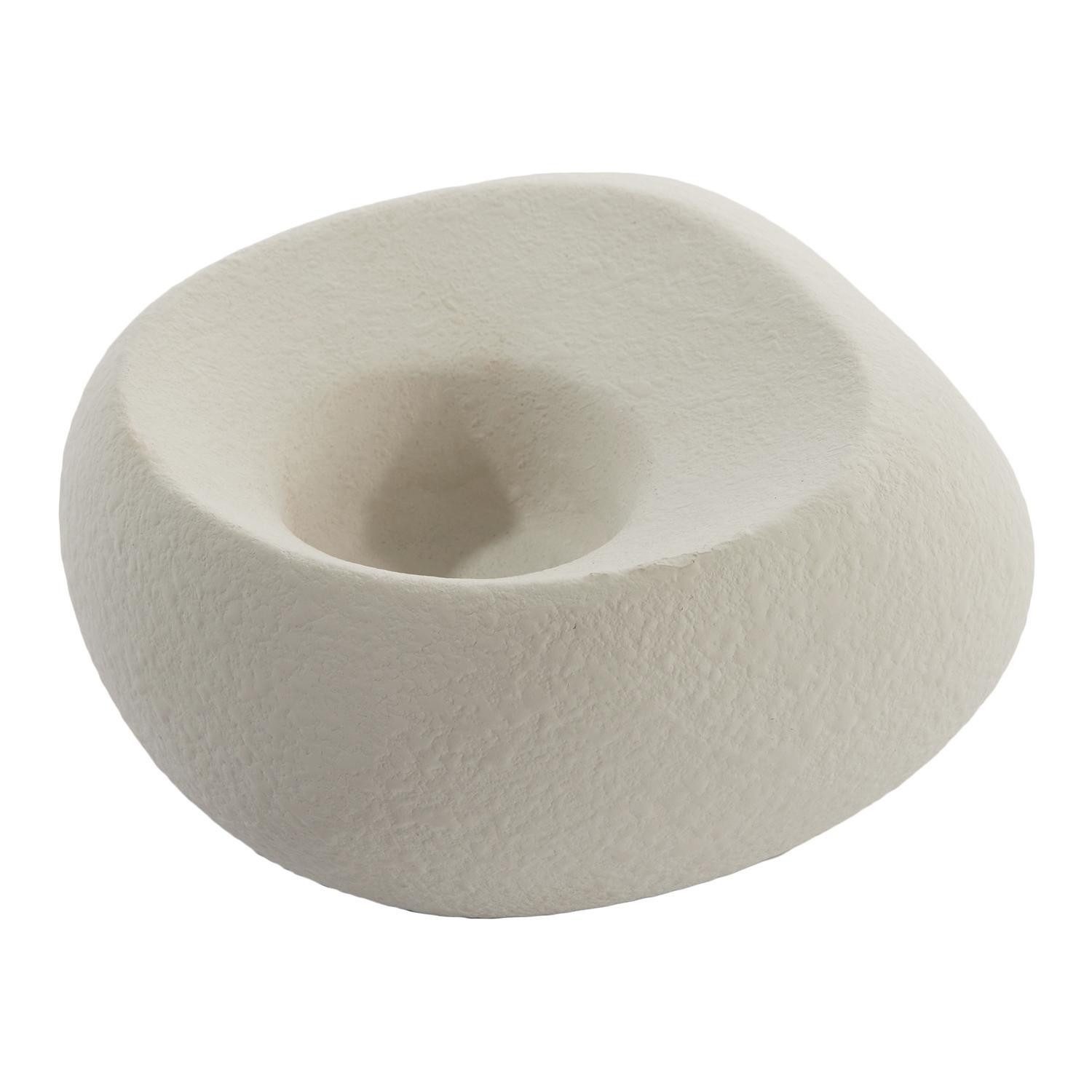 Windlicht Teelichthalter ALKA, Creme, H 9 cm