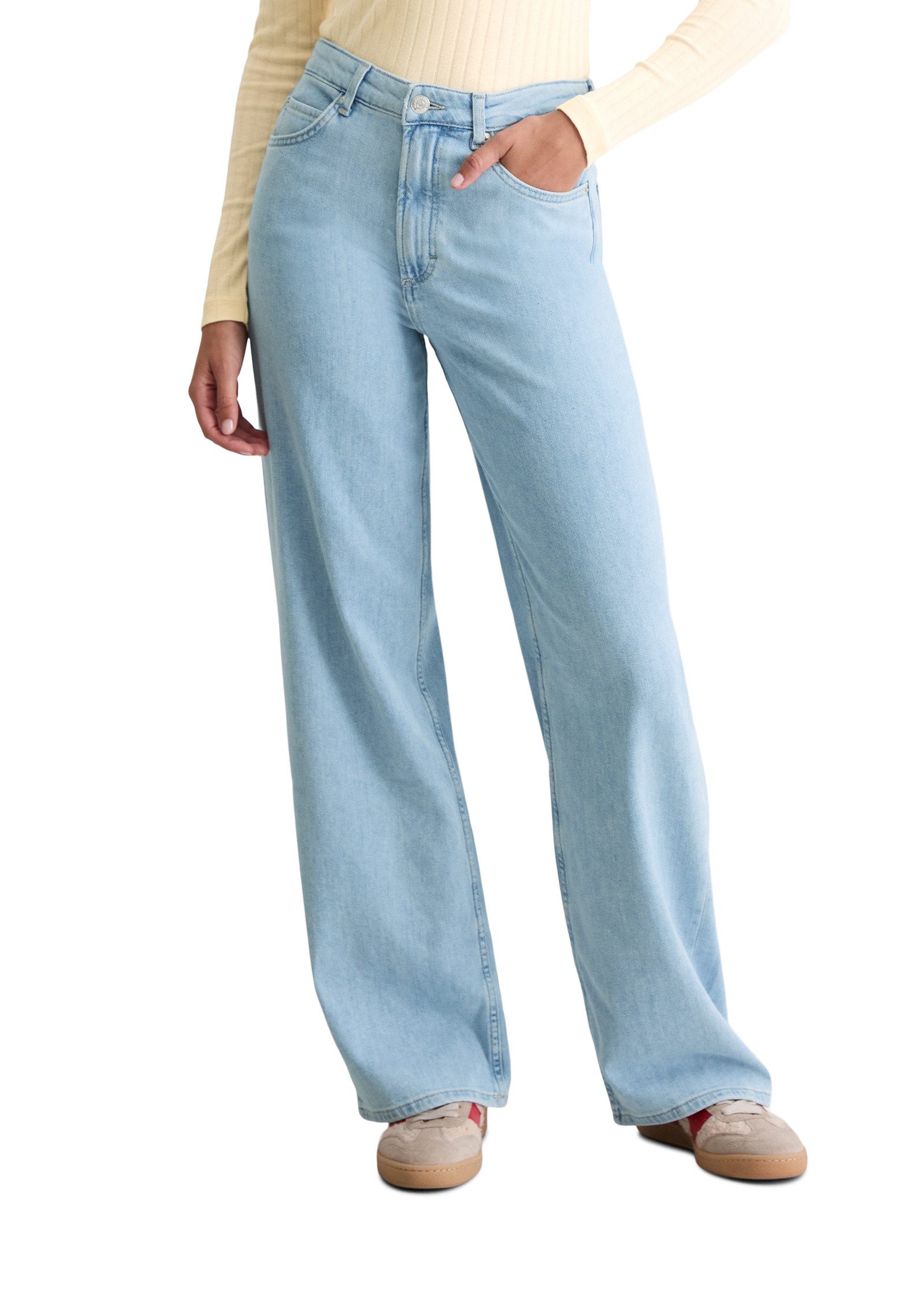 Marc O'Polo Weite Jeans aus Organic-Cotton-Stretch-Mix