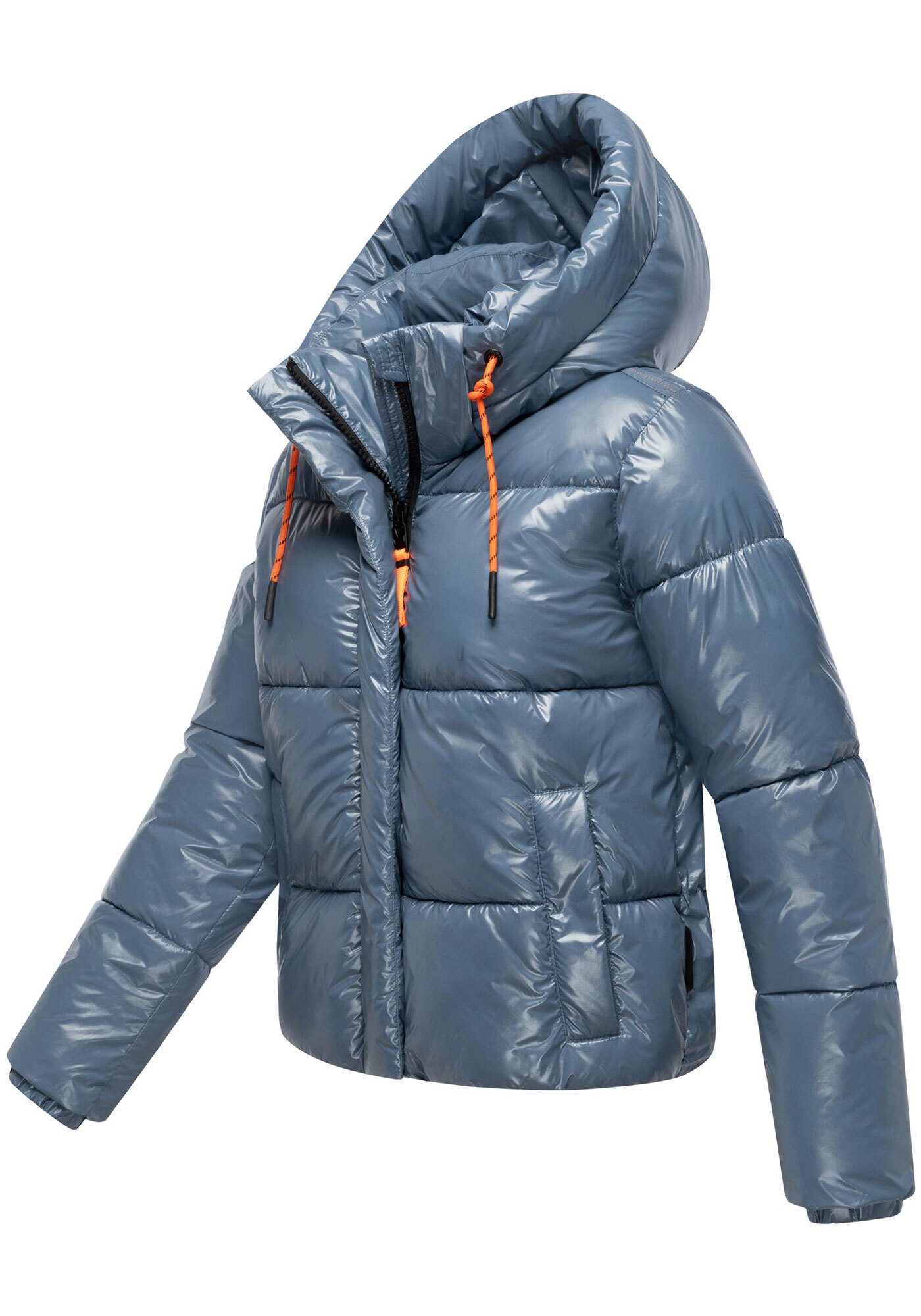 Marikoo Winterjacke Skyraa Leicht glänzendes Obermaterial mit moderner Steppung