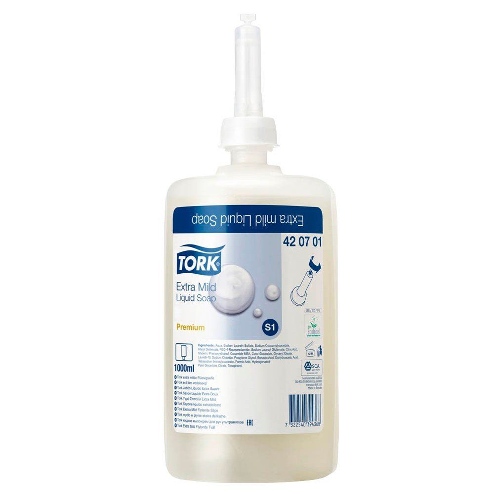 Top-Preis TORK Handlotion 1 Liter S1 parfümfrei Flüssigseife rückfettend, 1-tlg. Extramild