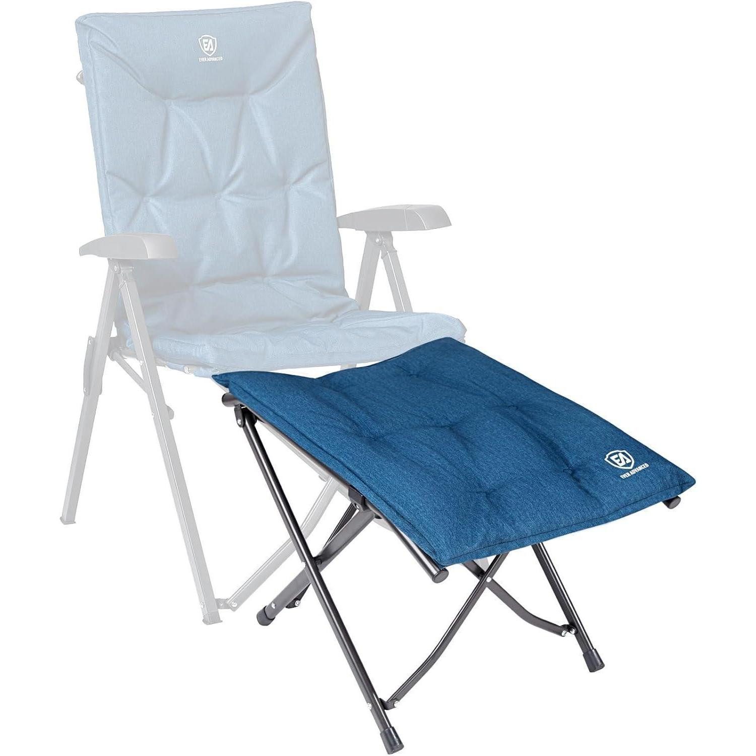 LuxusKollektion Fußhocker Fußhocker Klapphocker Fußablage Fußstütze 47cm Gitter Blau