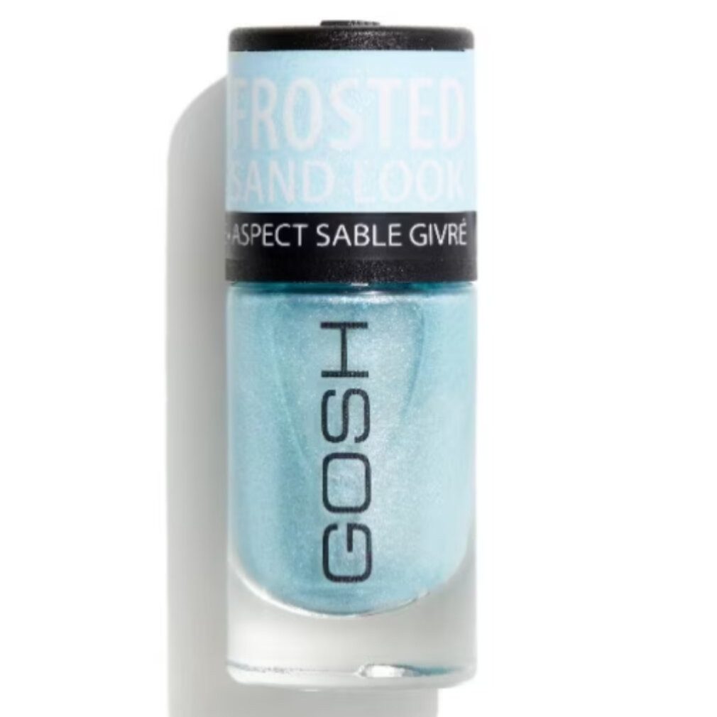 GOSH Nagellack, Glittery, Matt Finish, Nagellack, 06, Frosted Soft Blue, 8 ml