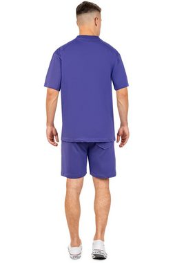 Reichstadt Oversize-Shirt Casual Kurzarm T-shirt 23RS041 Light Purple XL mit Stitching am Kragen