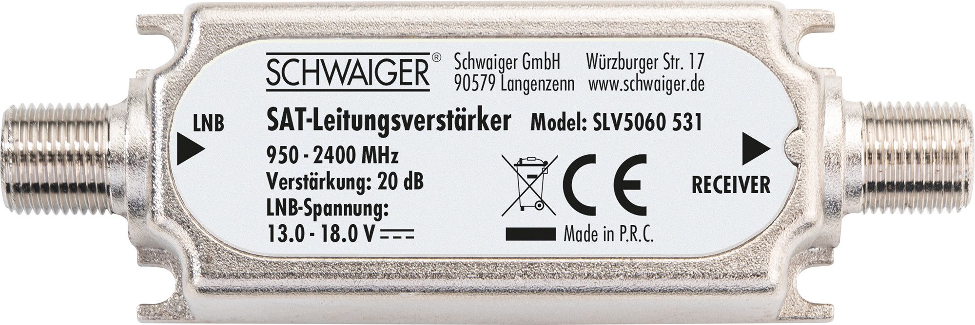Schwaiger SLV5060 531 Leistungsverstärker (Anzahl Kanäle: 1, SAT-Verstärker)