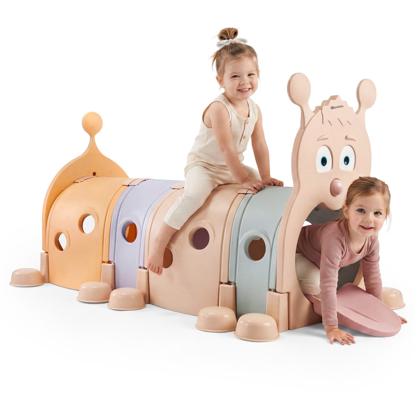 HyperMotion Spieltunnel HyperMotion Spieltunnel Raupe 190 cm Pastell Indoor Outdoor Kinder