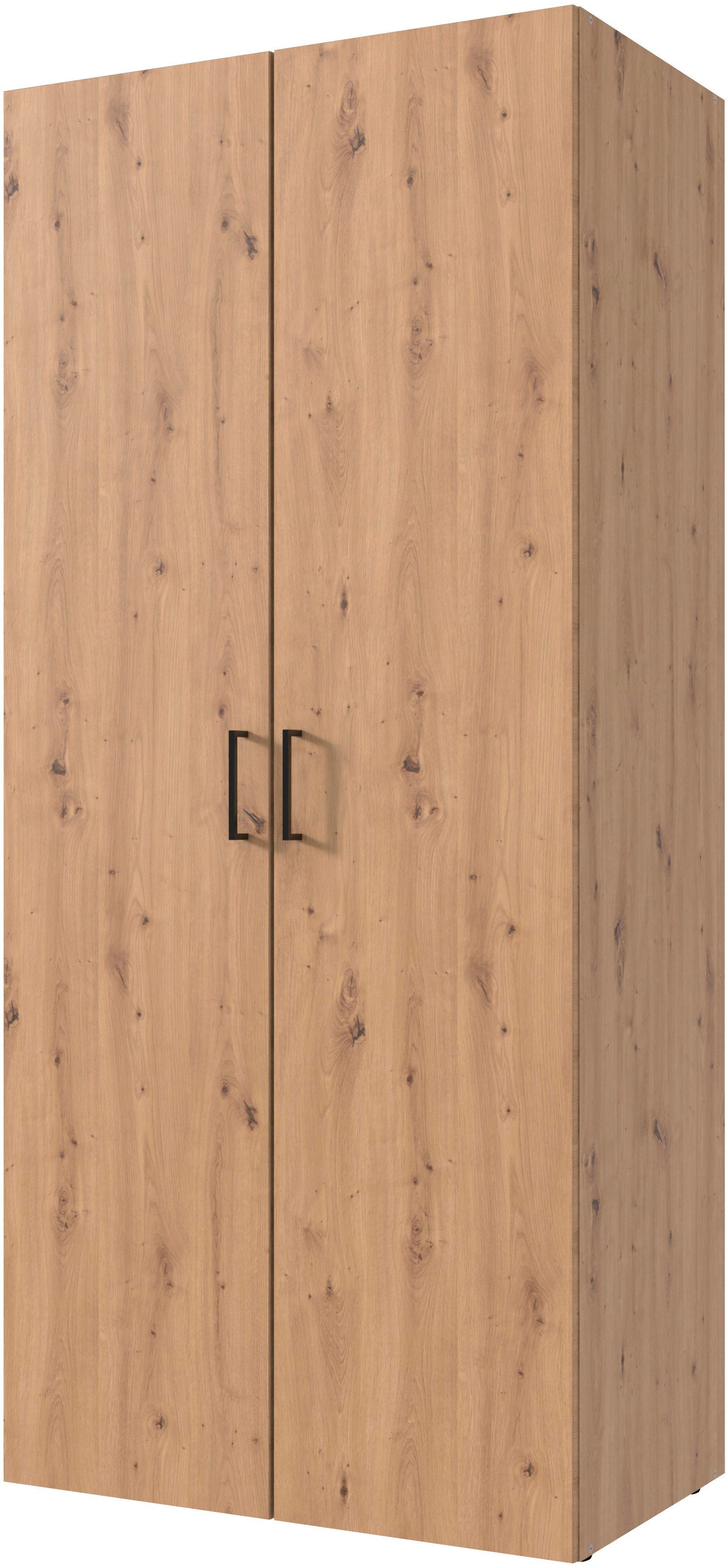 Wimex Kleiderschrank Mugano,in 3 Breiten, 2 Tiefen, viele Farben, Made in Germany (in Basic oder Premium Ausstattung) mit kurzen Griffen aus Metall