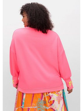 Sheego Sweatshirt Große Größen mit Rundhals-Ausschnitt