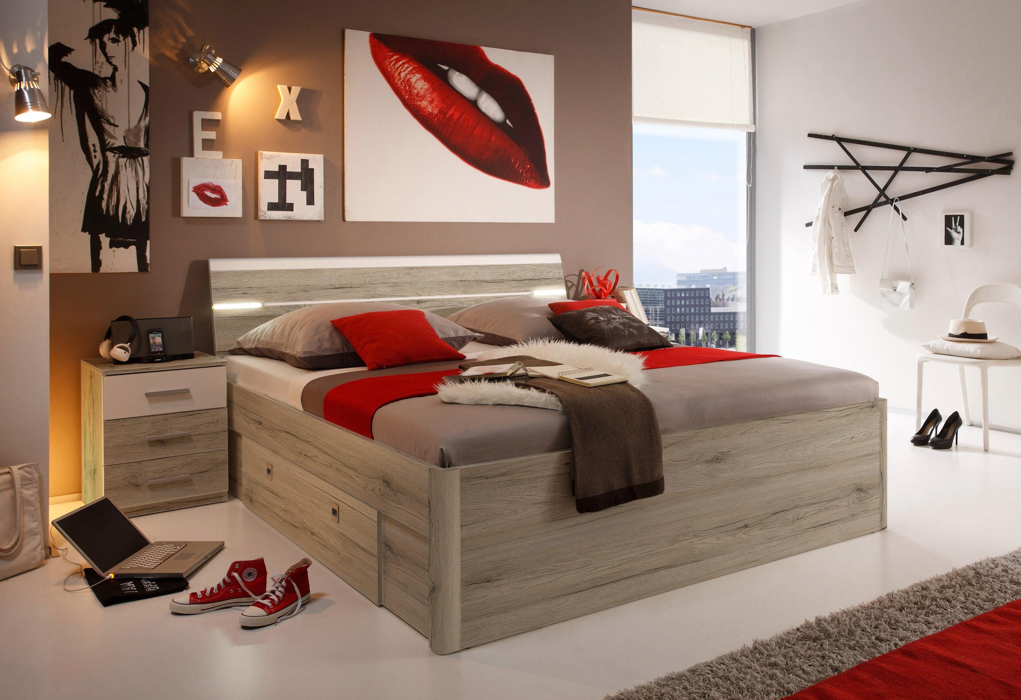 Schlafkontor Bett, inkl. 2 Nachttische und 2 Schubkästen online kaufen |  OTTO
