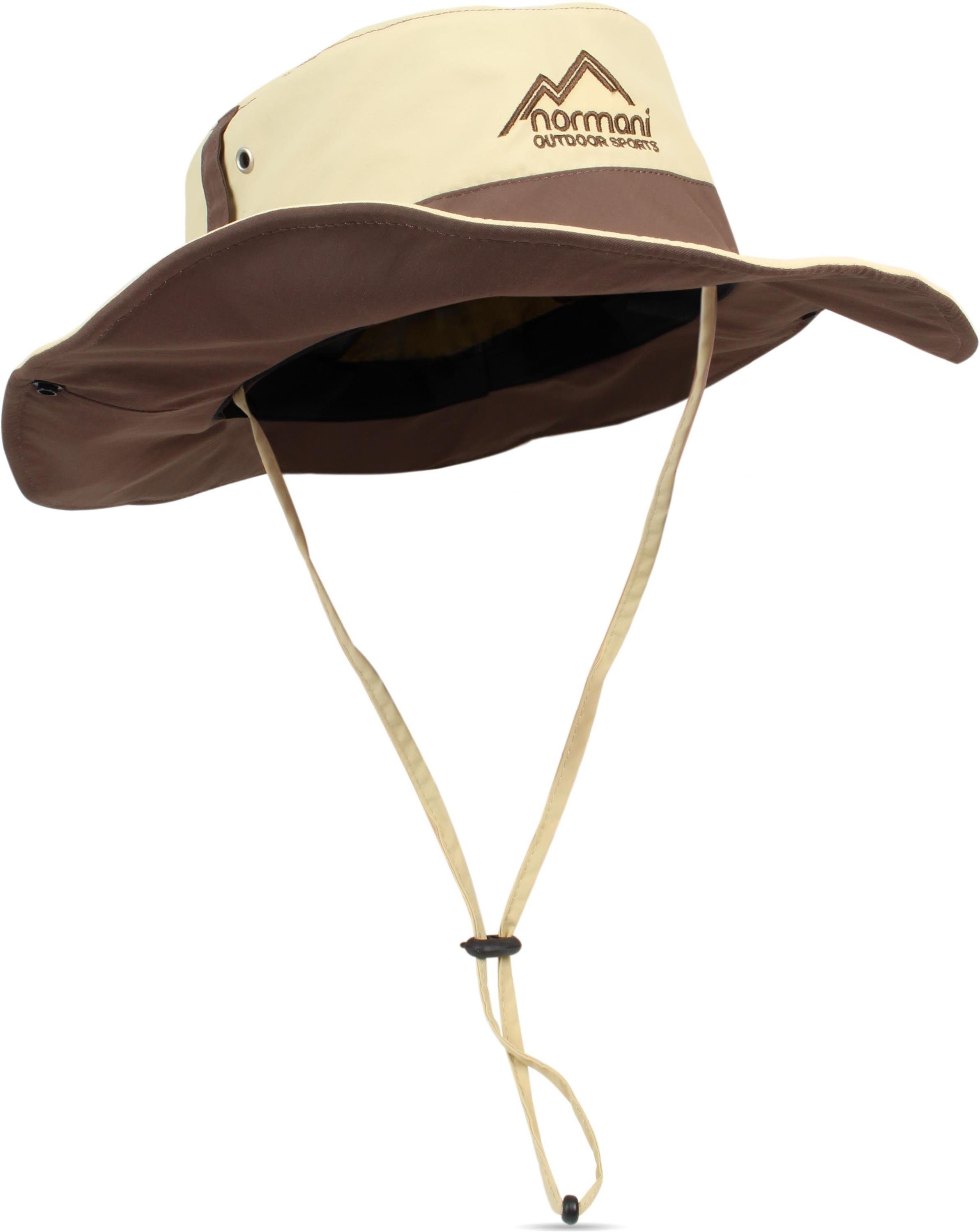 normani Outdoorhut Outdoor-Hut Shady Sonnenhut mit UV Schutz 40 + Reisehut leichter Sommerhut Fischerhut Wanderhut Khaki | Hüte