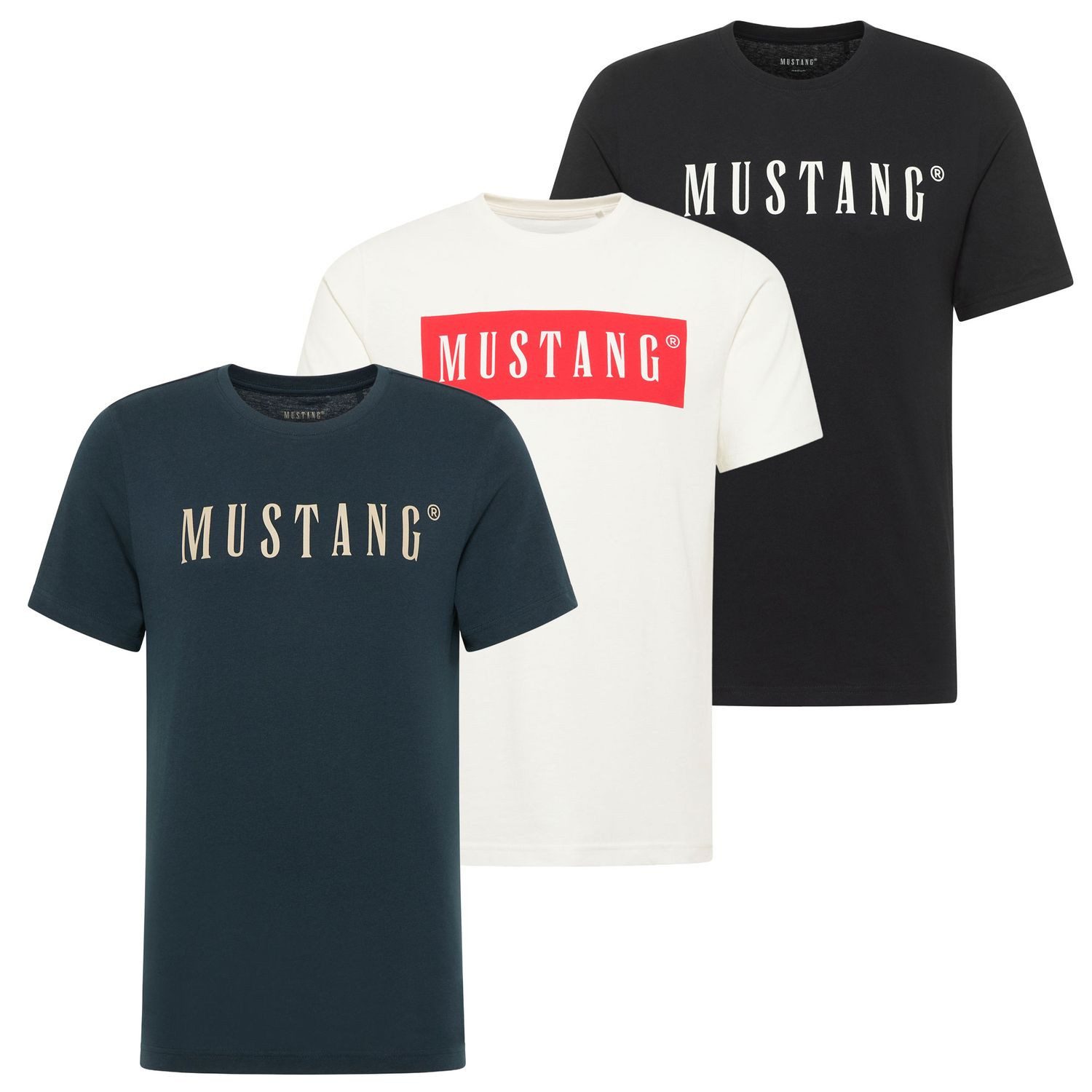 MUSTANG T-Shirt T-Shirt Austin (Set, 2er günstig online kaufen
