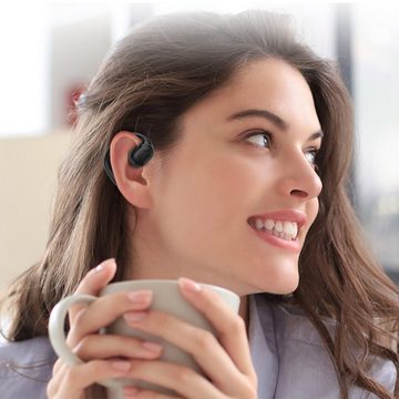 Diida On-Ear-Sport-Kopfhörer,Knochenleitungskopfhörer,Ohrclips On-Ear-Kopfhörer (Wasserdichtes Bluetooth-Headset,Mini Simple)