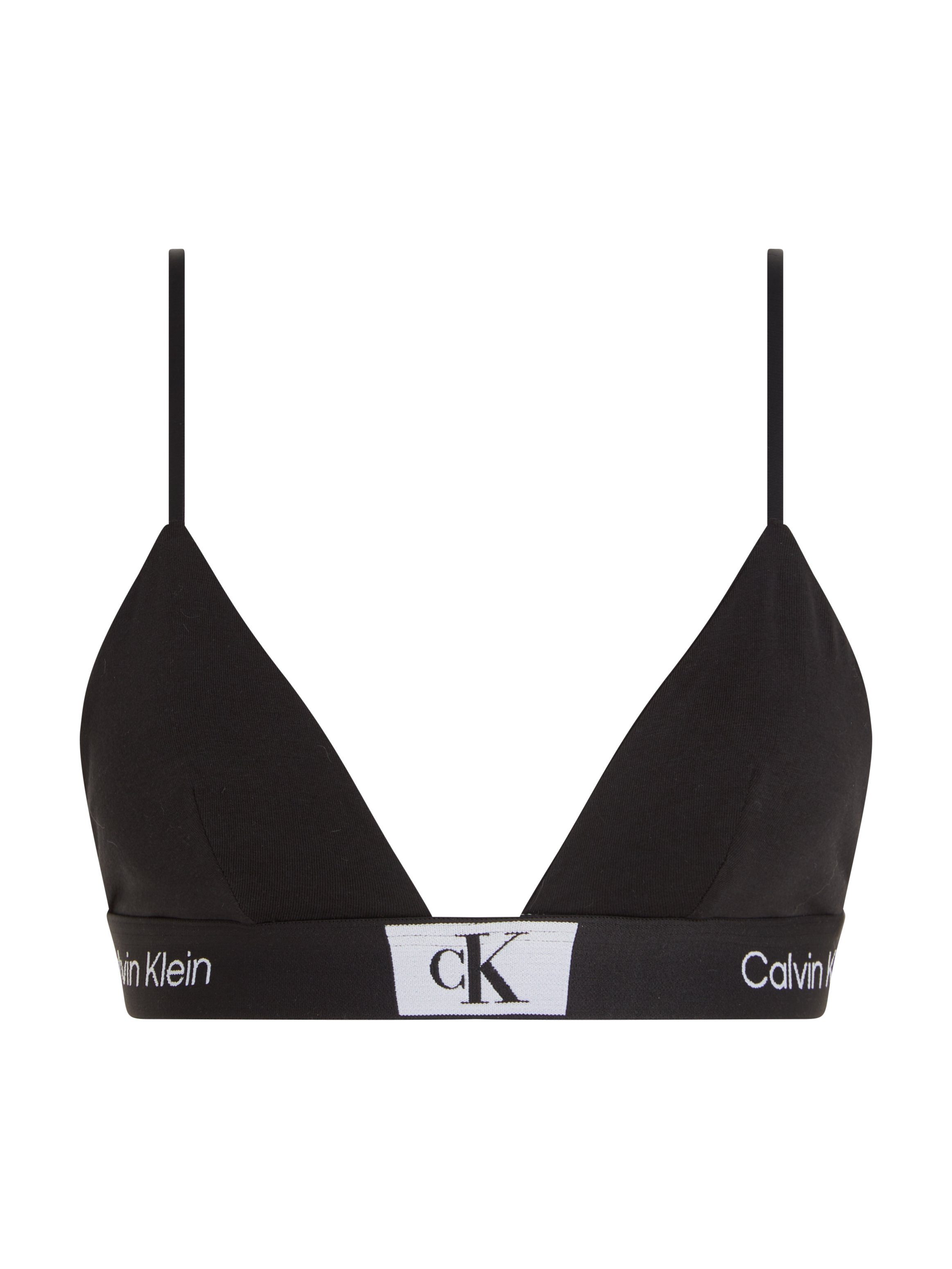 Triangel-BH Calvin UNLINED BLACK Klein Logoschriftzügen Unterband Underwear dem auf mit TRIANGLE