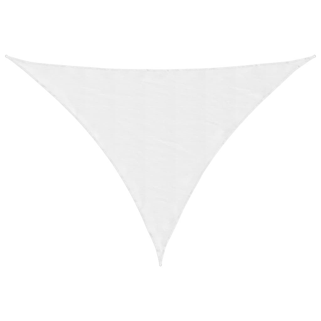 furnicato Sonnensegel Dreieckig 3x4m Weiß für Garten und Terrasse, (1-tlg), UV-beständiges Sonnenschutzsegel, wasserfest mit Edelstahlringen