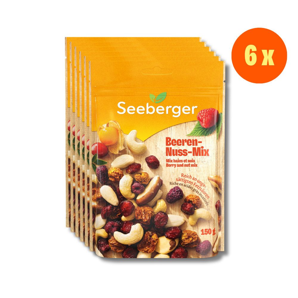 Seeberger Snacks Nüsse Seeberger Beeren-Nuss-Mix Multipack - 6 x 150 g