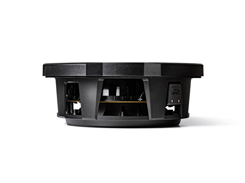 ALPINE RS-W10D4 25cm R-Series Shallow Subwoofer mit 4 Ohm Doppelschwingspule Auto-Subwoofer (600 W, max.: W 25 cm)