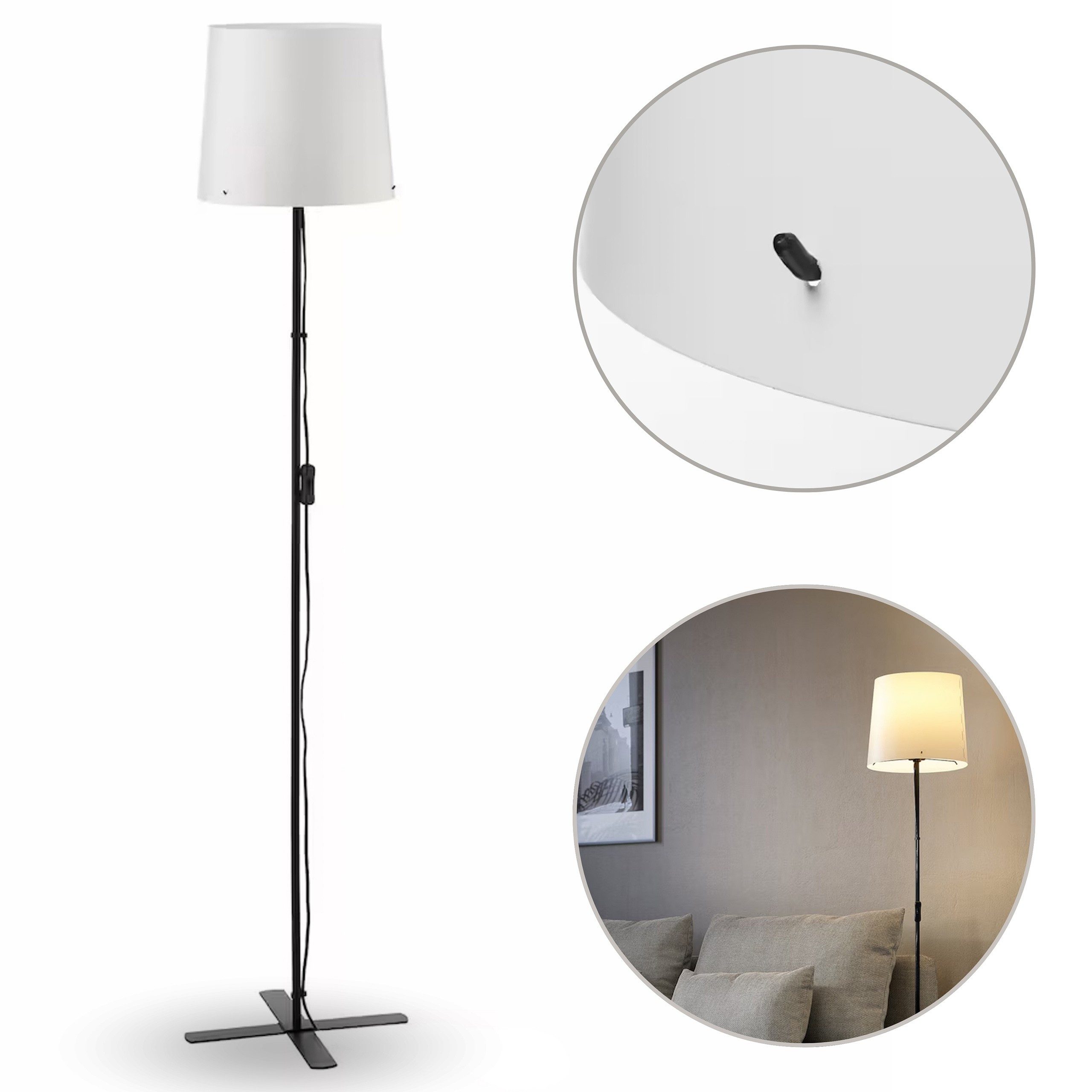 Sarcia.eu Steh-Tageslichtlampe BARLAST Schwarz und weiß günstig online kaufen
