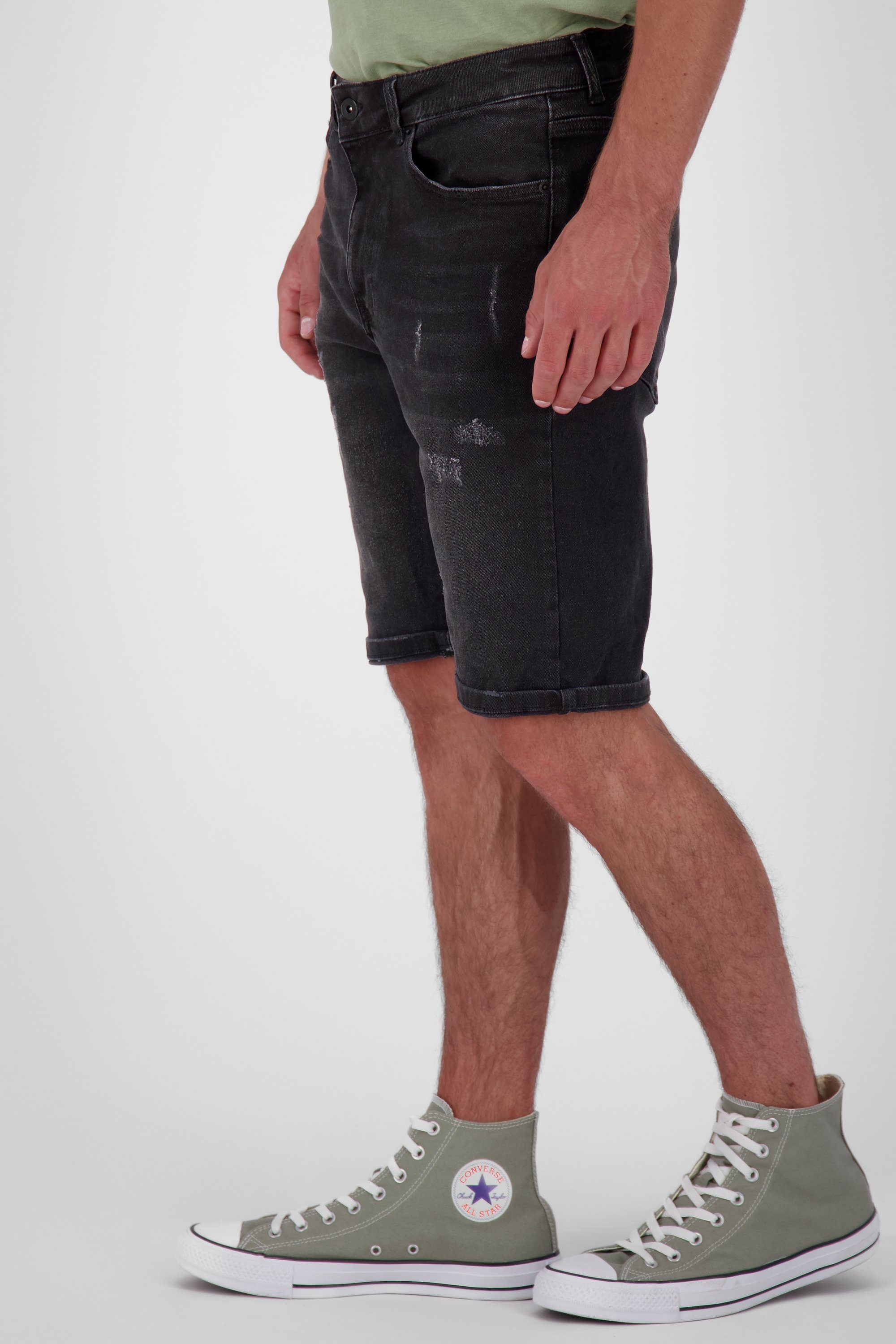 Alife & Kickin Shorts A DNM MorganAK Jeansshorts, kurze Herren denim Shorts Hose washed black