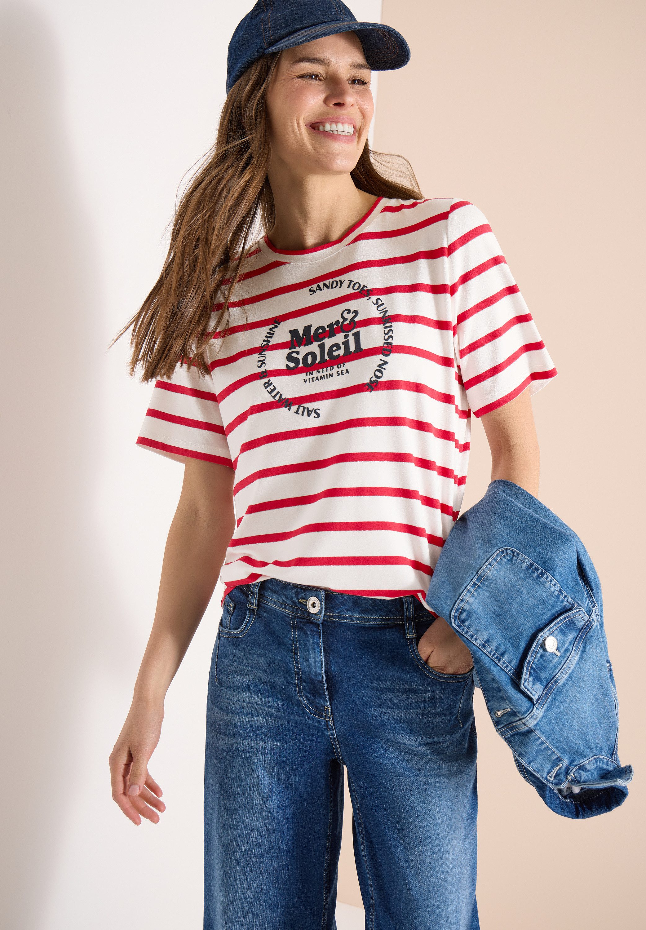 CECIL T-Shirt mit Streifen Muster