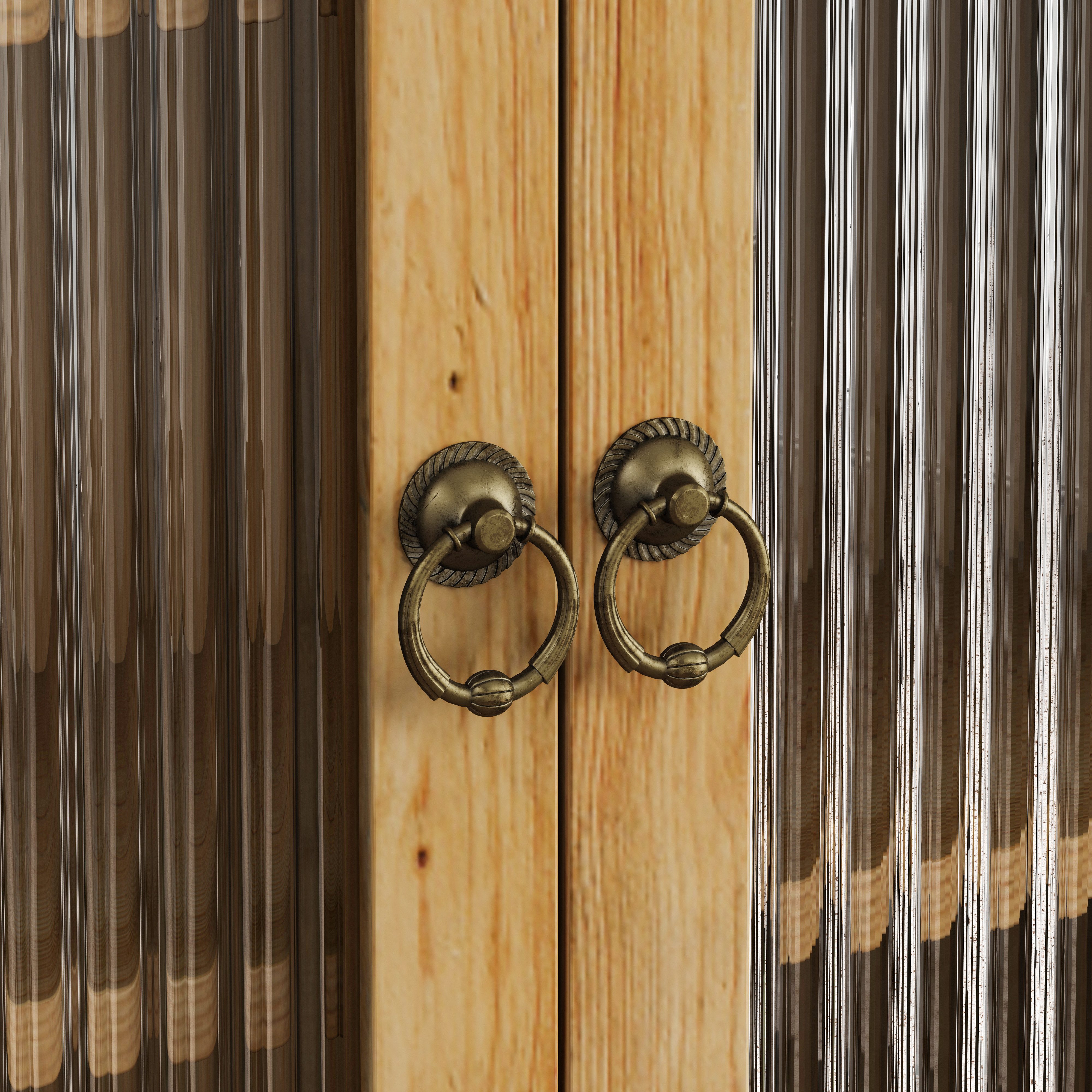 Celya Wandhängeschrank Glas-Wandregal, Hängeschrank küche, 63cm Wandregal mit Handtuchhalter für Küche und Esszimmer – Bild 5 von 5