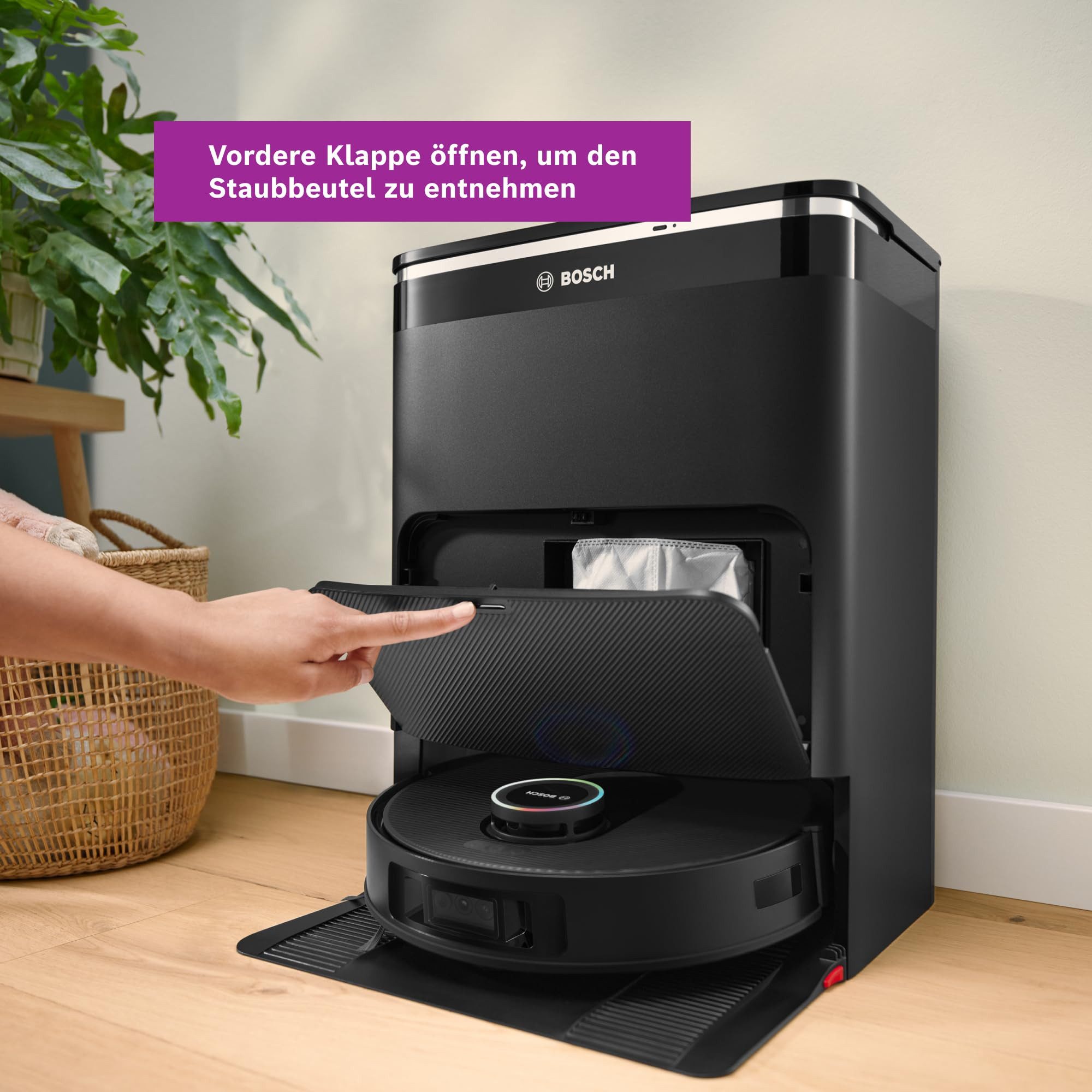 BOSCH Staubsaugerbeutel BHZRDB, Große 3L Kapazität, hygienisch, kompatibel mit Bosch Spotless Max