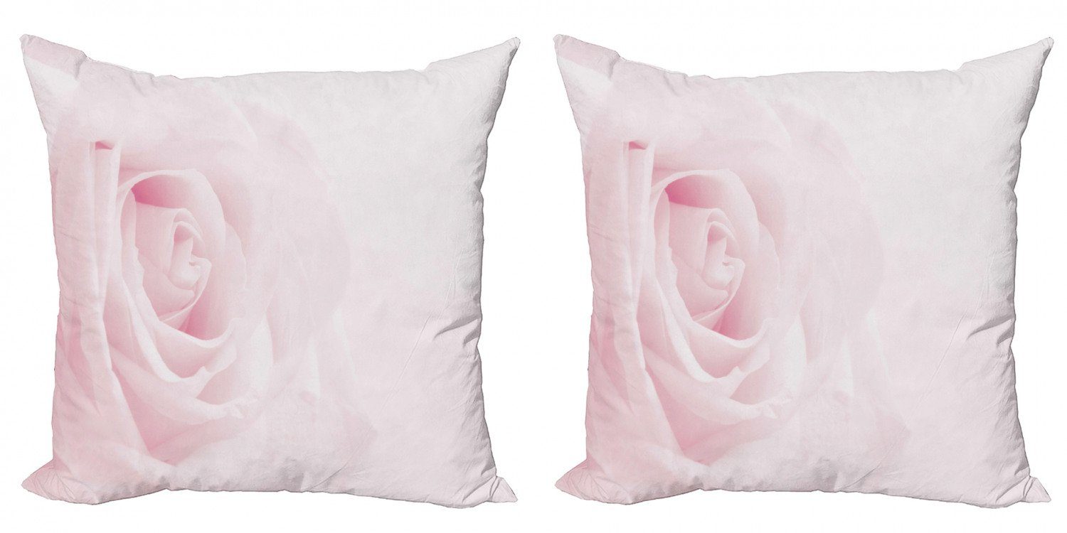 Kissenbezüge Modern Accent Doppelseitiger Digitaldruck, Abakuhaus (2 Stück), Rose Close up Rosa blühen