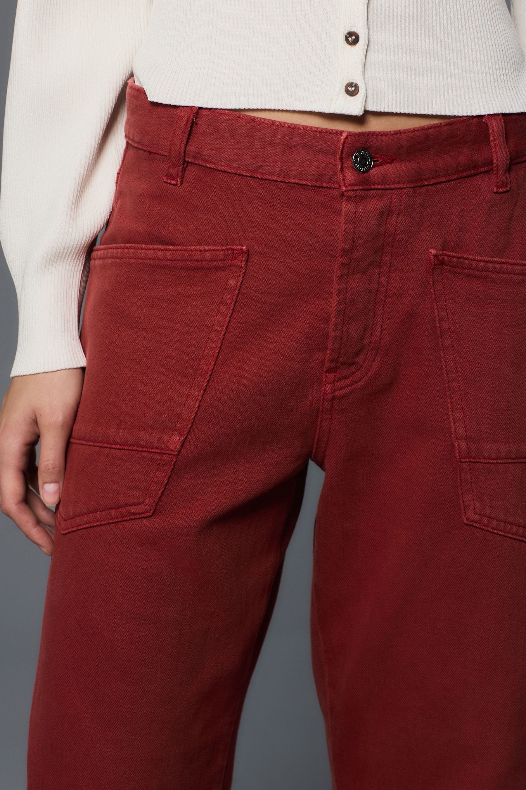 Next Weite Jeans Barrel-Jeans mit zwei Taschen (1-tlg)