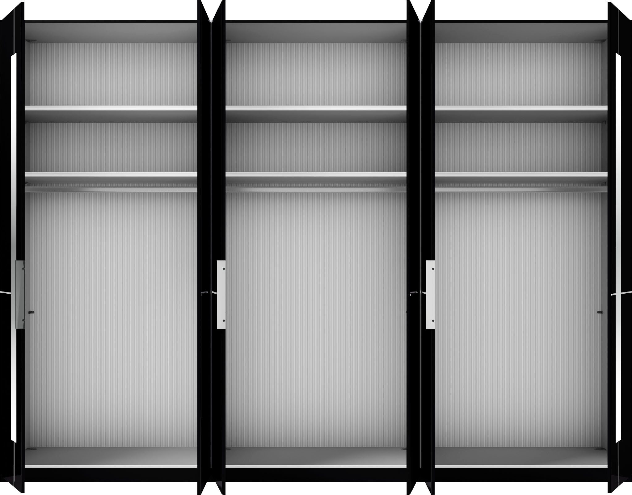 GALLERY M inkl. by Zierspiegel Glastüren inklusive und Musterring branded Kleiderstangen, Drehtürenschrank Imola Einlegeböden W