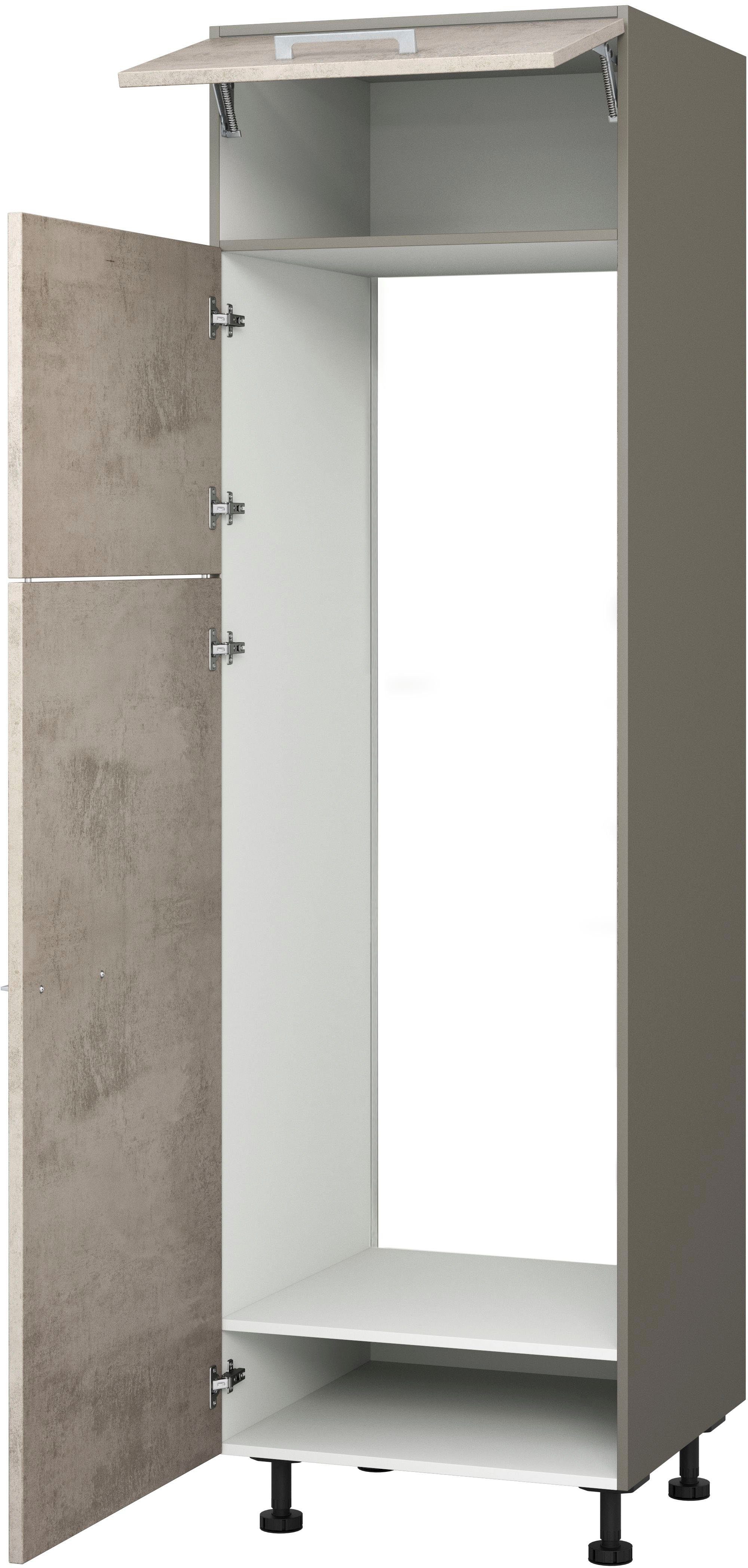 KOCHSTATION Kühlumbauschrank KS-Trea SKG-195-145 für integrierte Kühl-Gefrierkombi 145,0 cm, Breite 60 cm, Höhe 195 cm