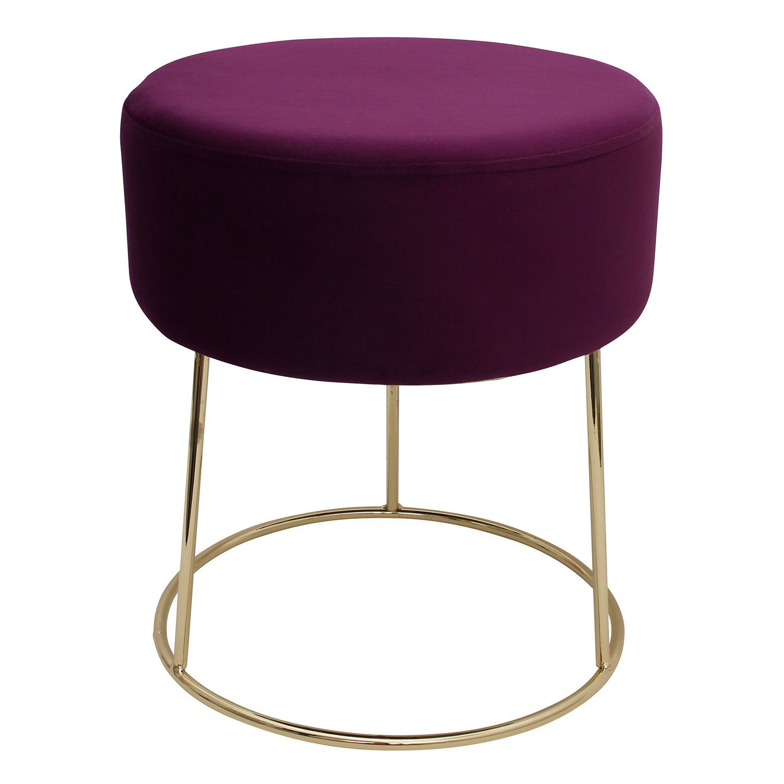 ECHTWERK Sitzwürfel Sitzhocker Marylin mit Samtbezug, Schminkhocker mit Met günstig online kaufen