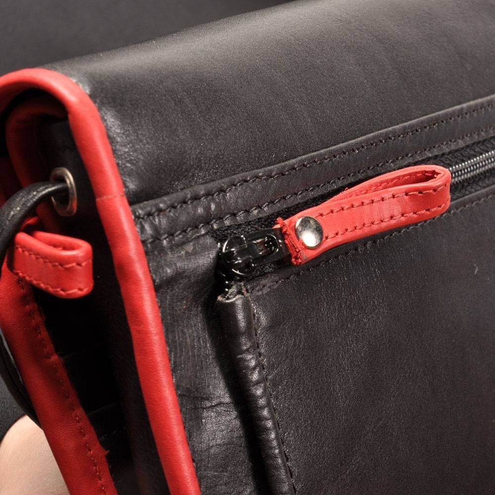 berba Umhängetasche berba Soft 905 - Umhängetasche in schwarz-rot