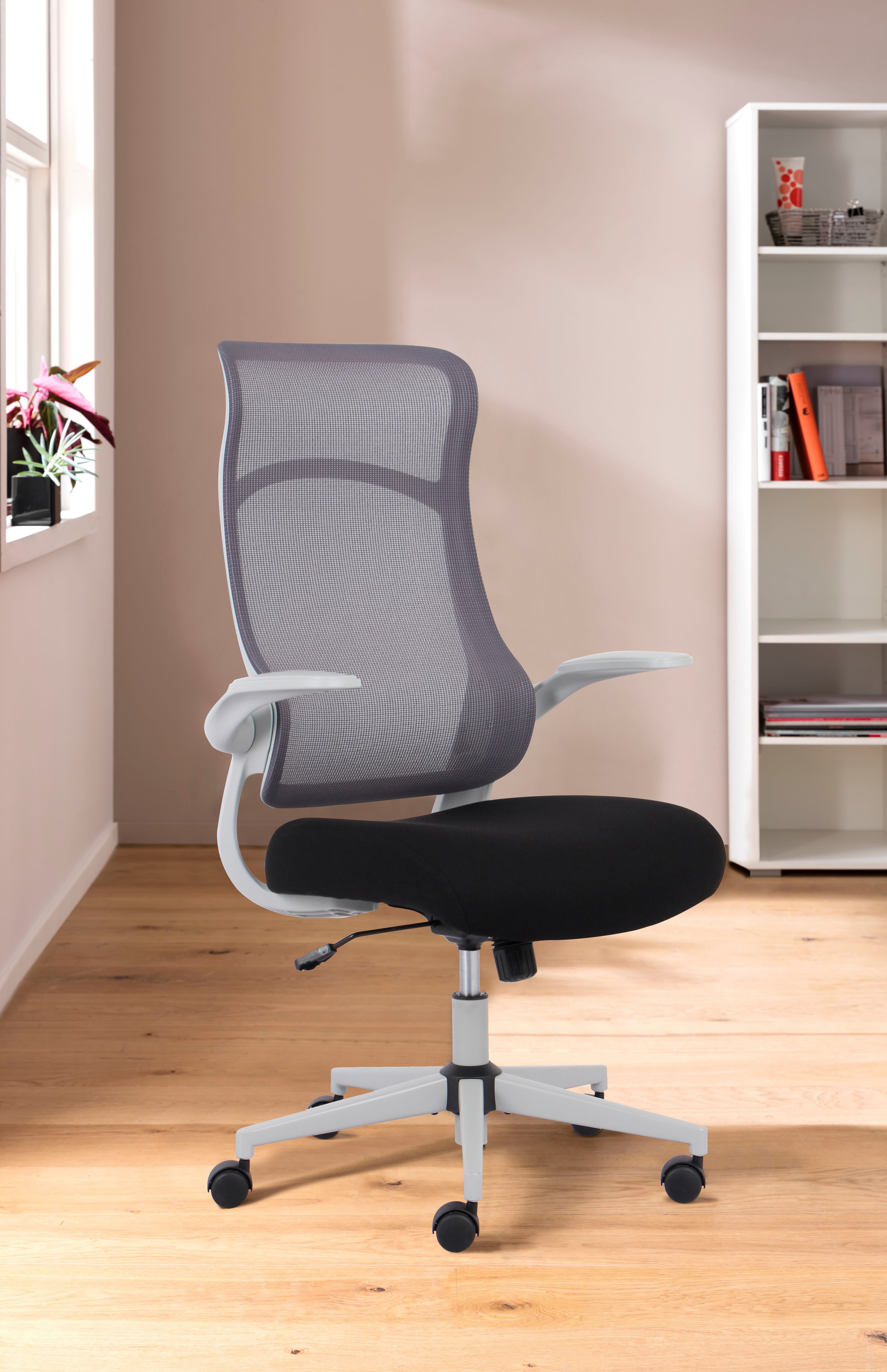 INOSIGN Bürostuhl Toico, Design-Schreibtischstuhl, ergonomische  Rückenlehne, Lendenwirbelstütze & klappbaren Armlehnen