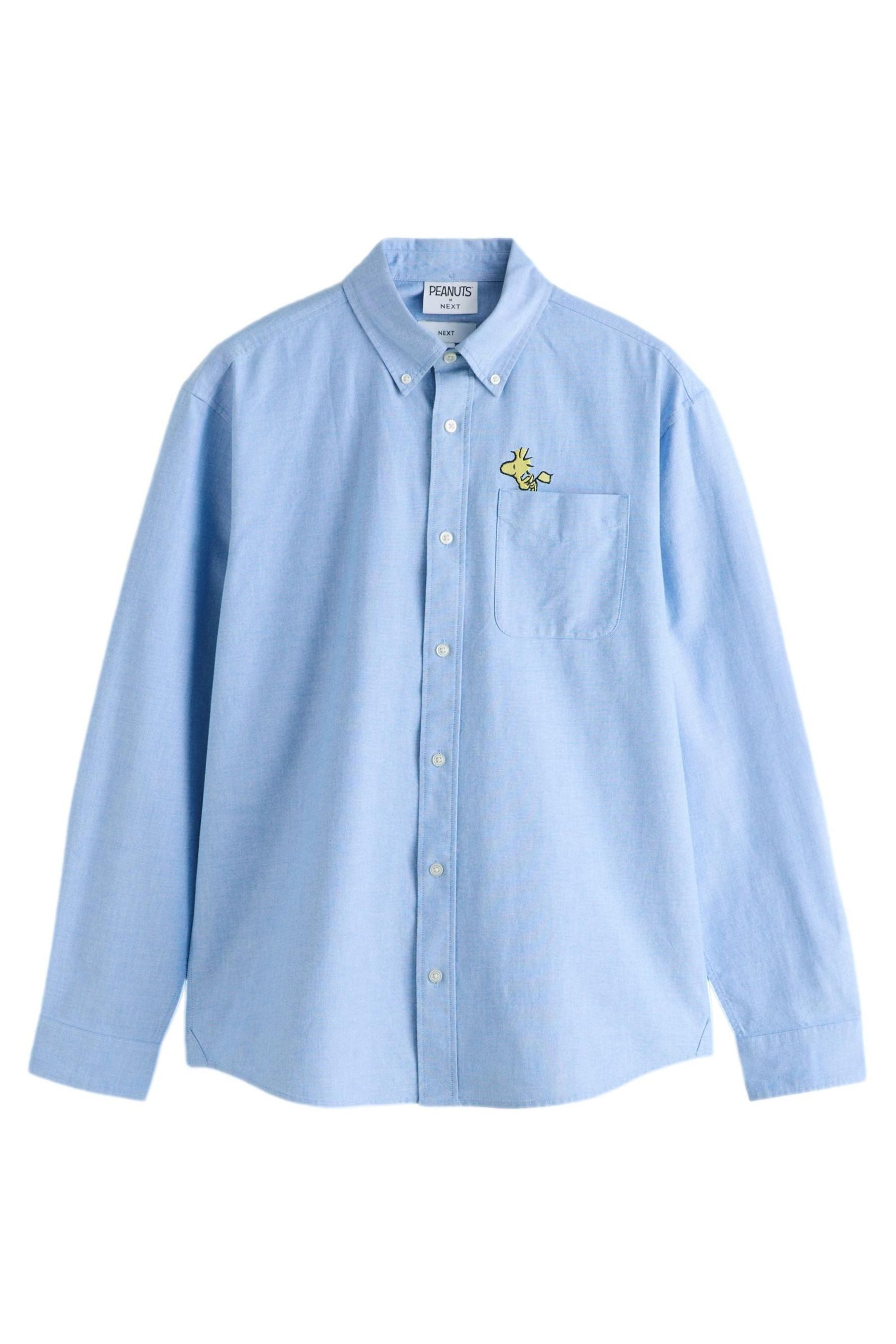 Next Langarmhemd Lizenziertes, langärmeliges Oxfordhemd, Snoopy (1-tlg) günstig online kaufen