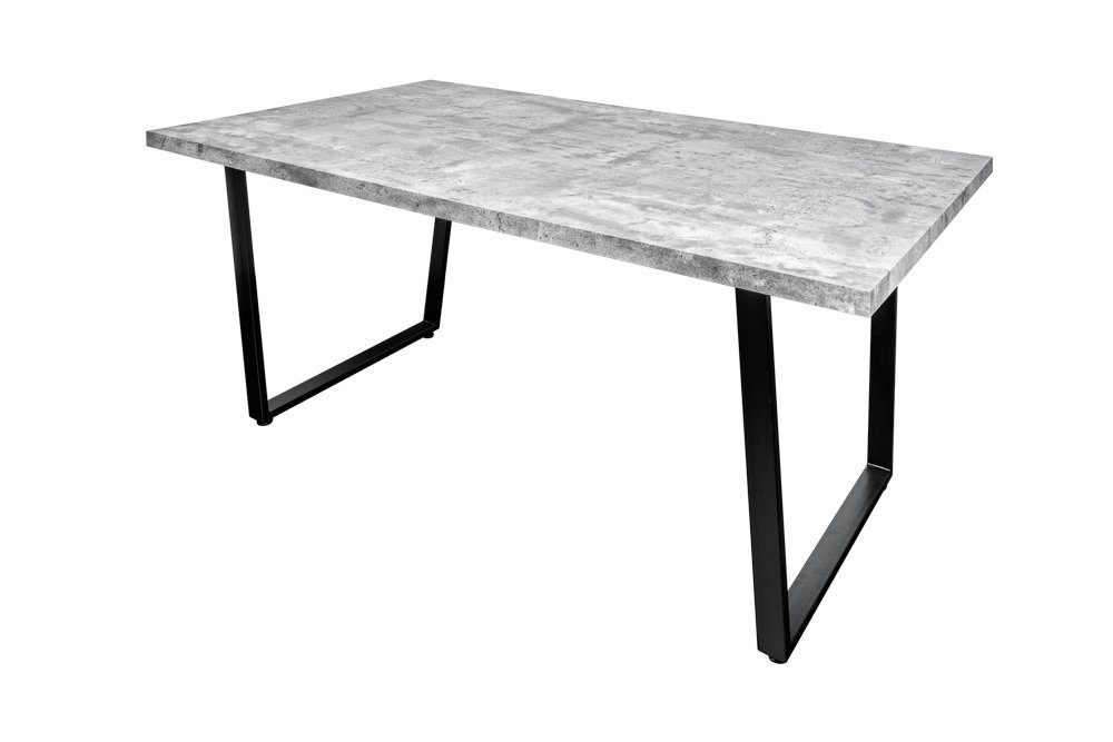 riess-ambiente Esstisch LOFT 160cm grau, Küchentisch · · Industrial Kufen-Gestell Design Beton-Optik ·