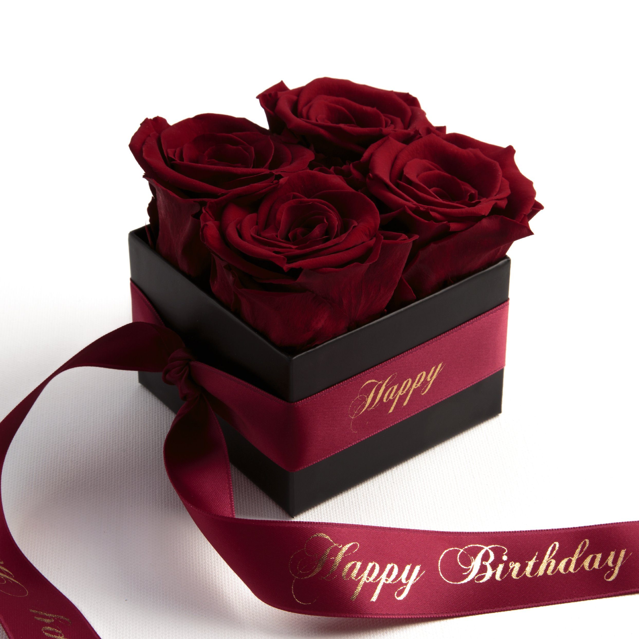 Kunstblume Infinity Rosenbox Happy Birthday Geschenk günstig online kaufen