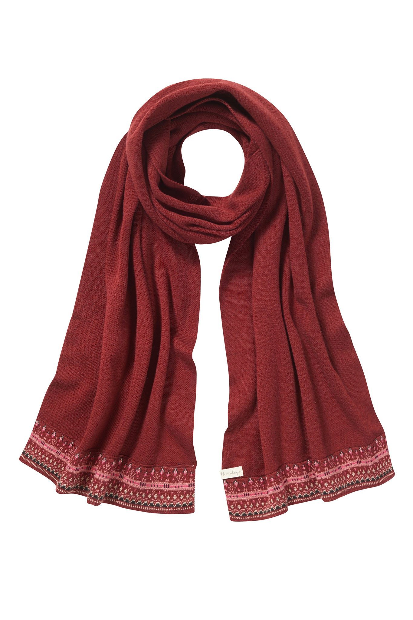 Himalaya Clothing Strickschal Edler Schal Damen aus Bio-Baumwolle mit dekor günstig online kaufen