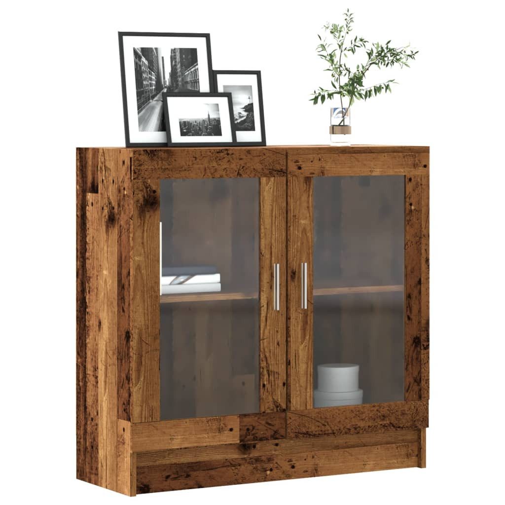 vidaXL Vitrine Bücherschrank Altholz-Optik 82,5x30,5x80 cm Holzwerkstoff