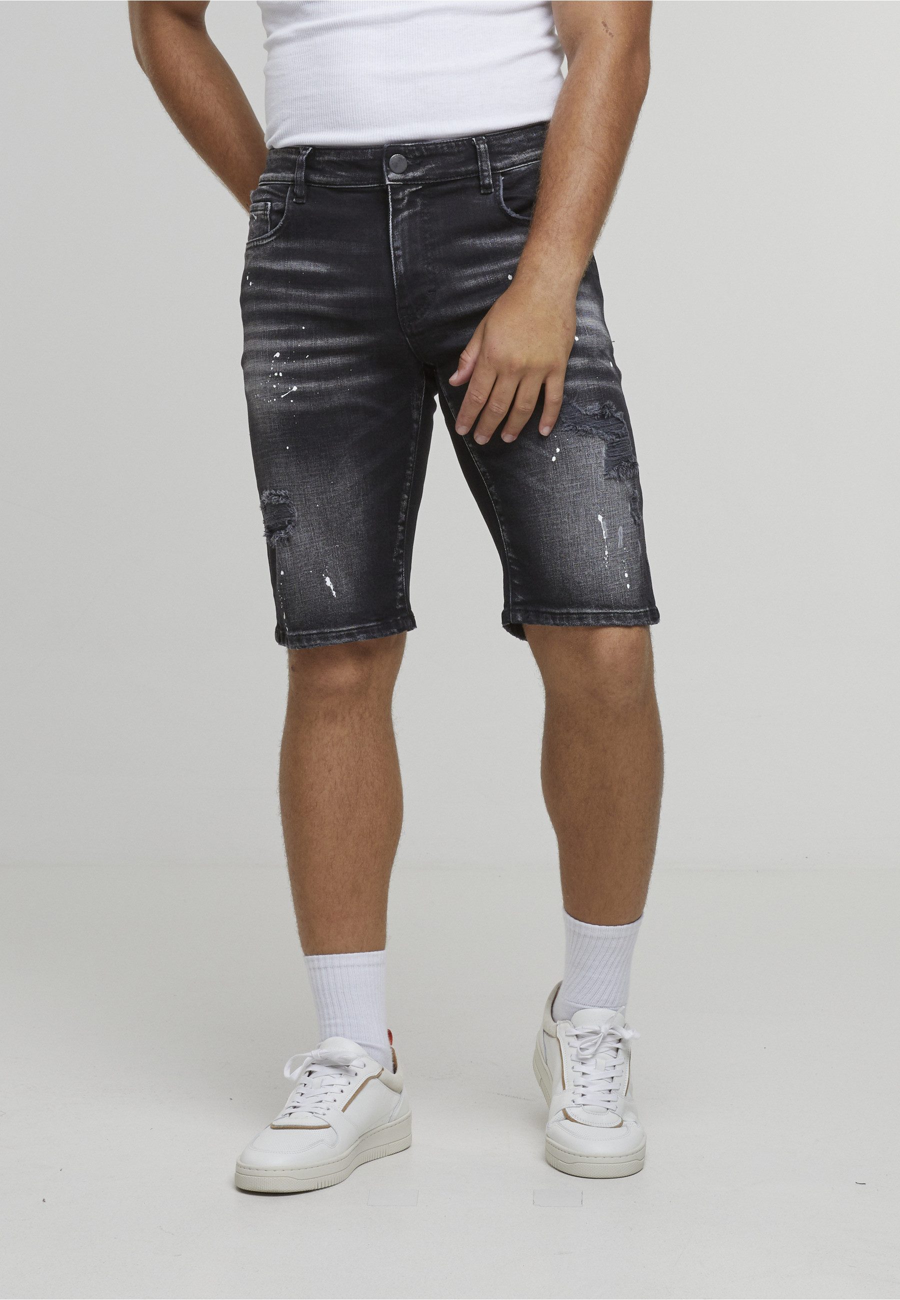2Y Premium Jeansshorts 2Y Premium Victor Ripped Slim Fit Shorts