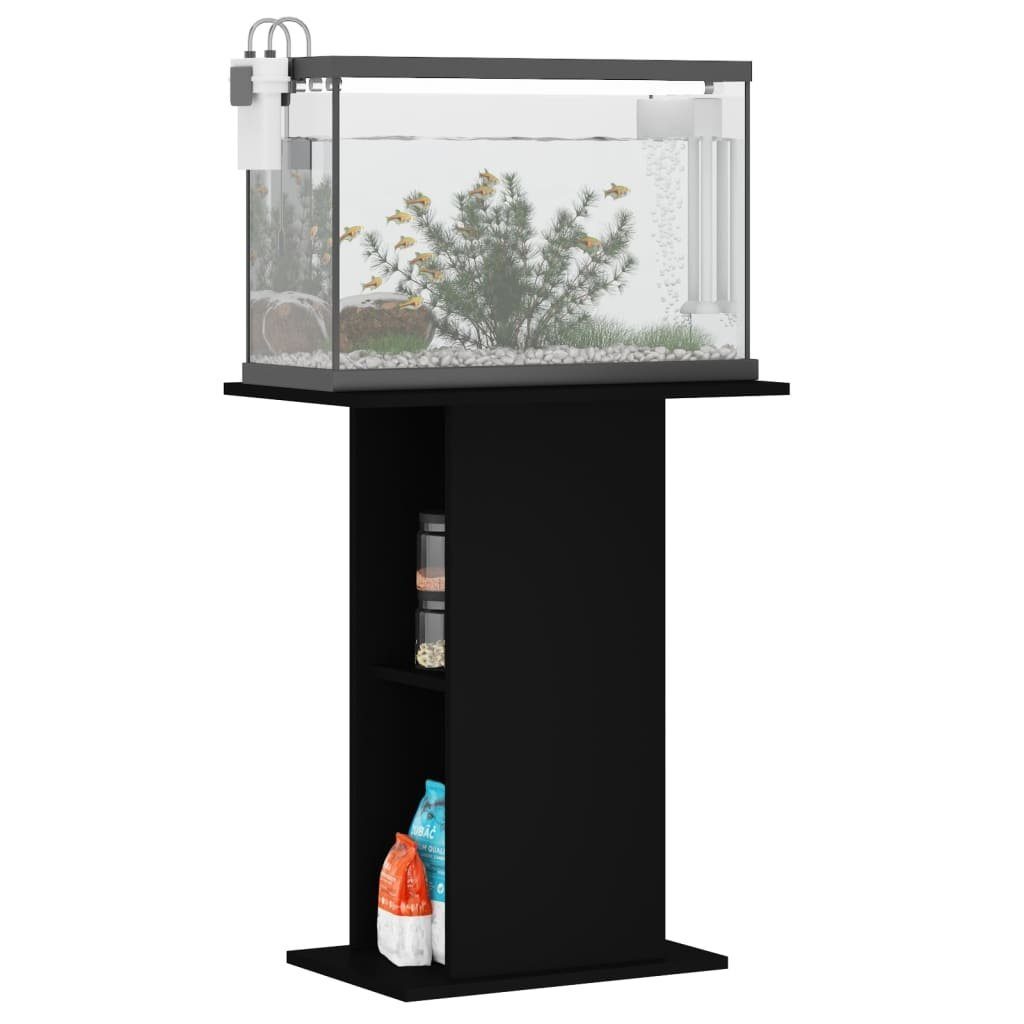 vidaXL Aquariumunterschrank Aquariumständer Schwarz 60,5x36x72,5 Aquarium cm Holzwerkstoff Unterst