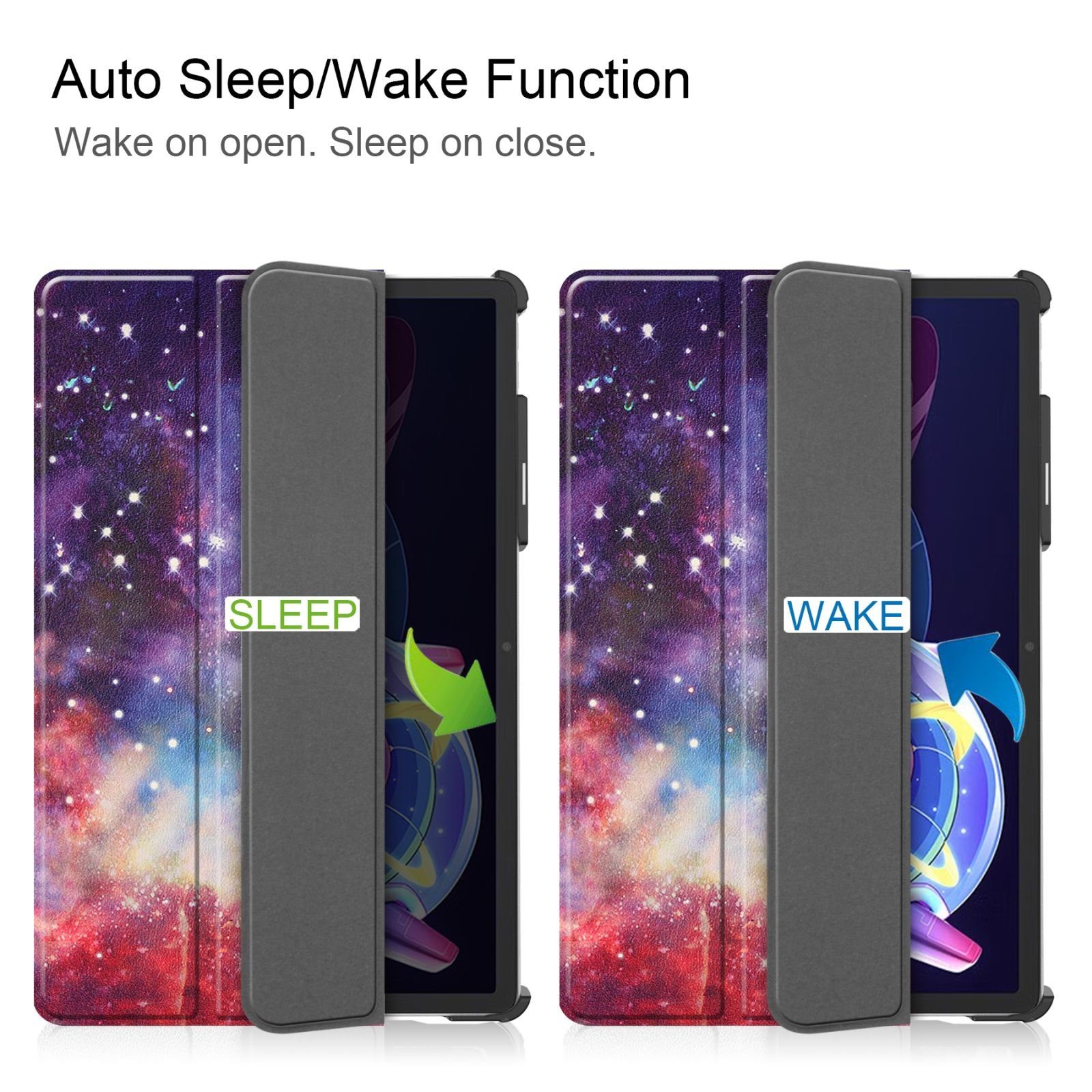 Lobwerk Tablet-Hülle Schutzhülle für Lenovo Tab P11 Pro 2. Gen, 2022 TB-132FU TB-138FC 11.2, Wake & Sleep Funktion, Sturzdämpfung, Aufstellfunktion